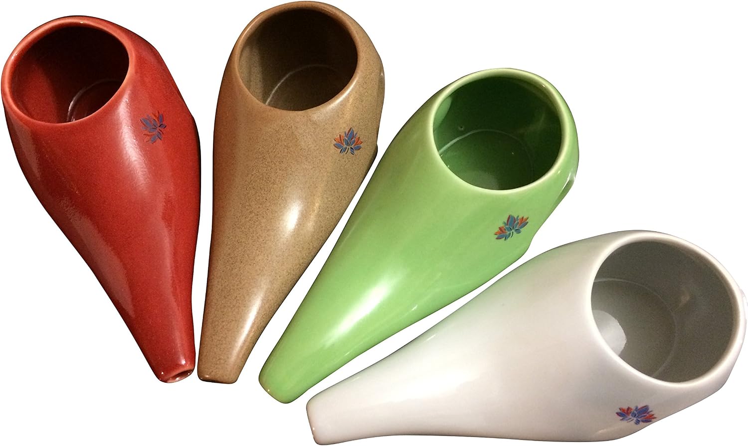 Best Rated Ceramic Neti Pot - Ergonomic Design and Hand-Made, Seafoam Green