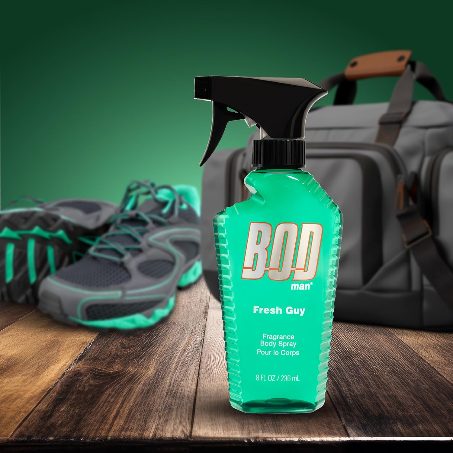 BOD man Fragrance Body Spray, Fresh Blue Musk, 8 fl oz