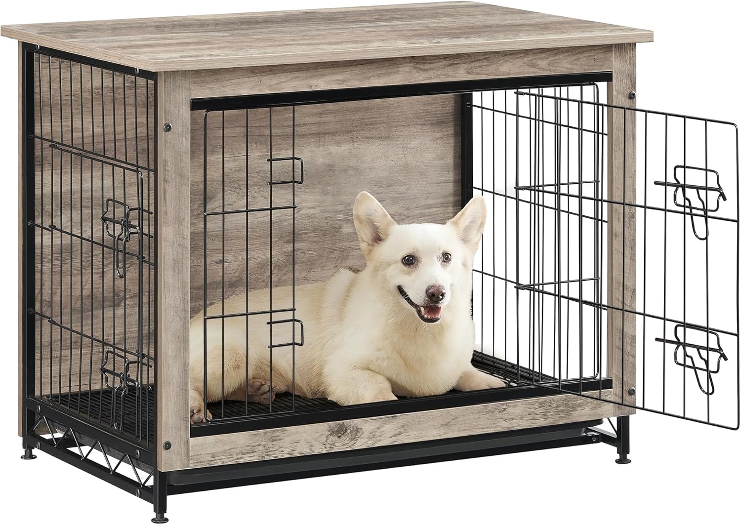 Feandrea 27.2" Dog Crate Furniture, Indoor Dog Kennel Side End Table