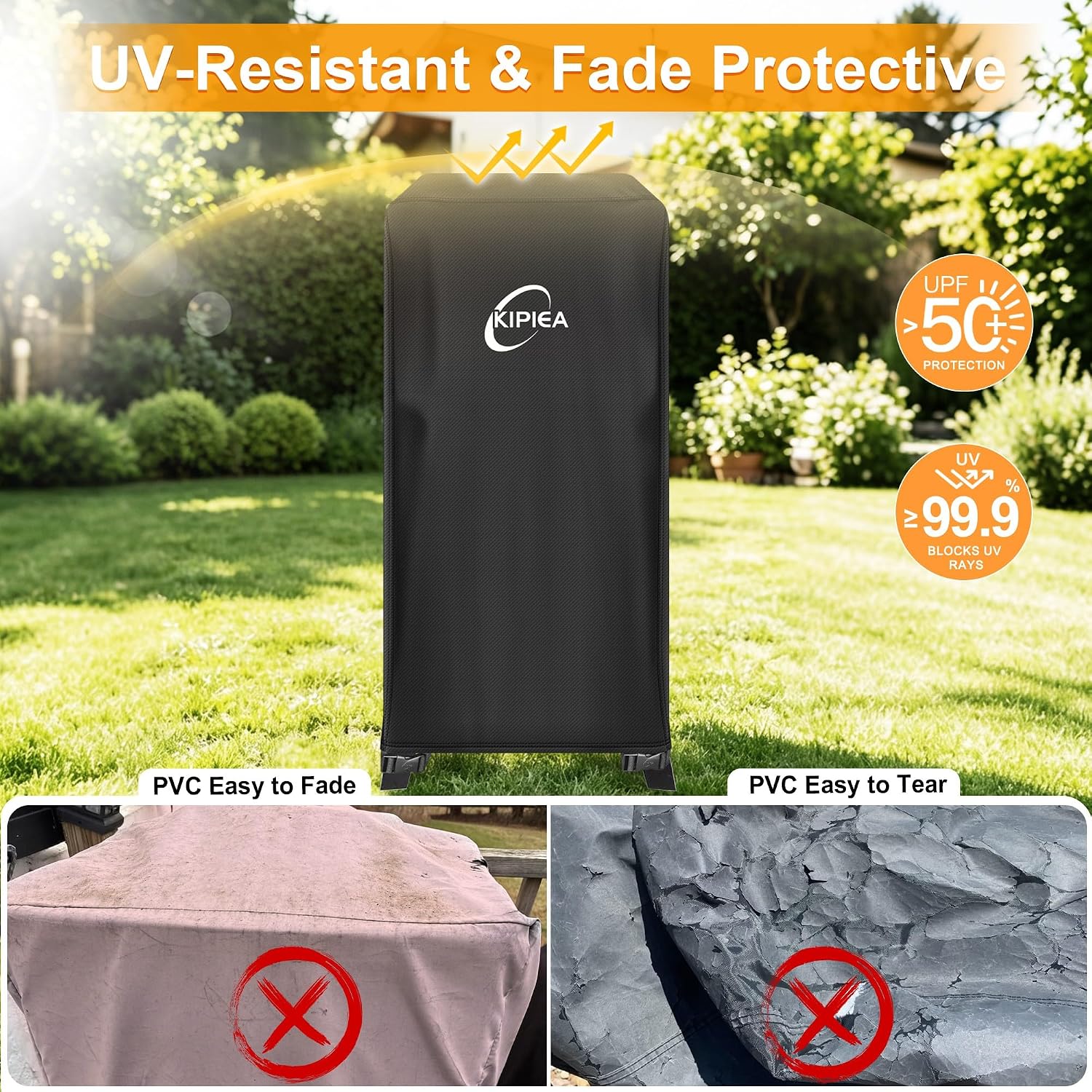 600D Vertical Smoker Cover for Pit Boss 3/4 / 5/7 Series, Waterproof Pellet Grill Cover, 73550, UV Resistant, No Tear, No Fading