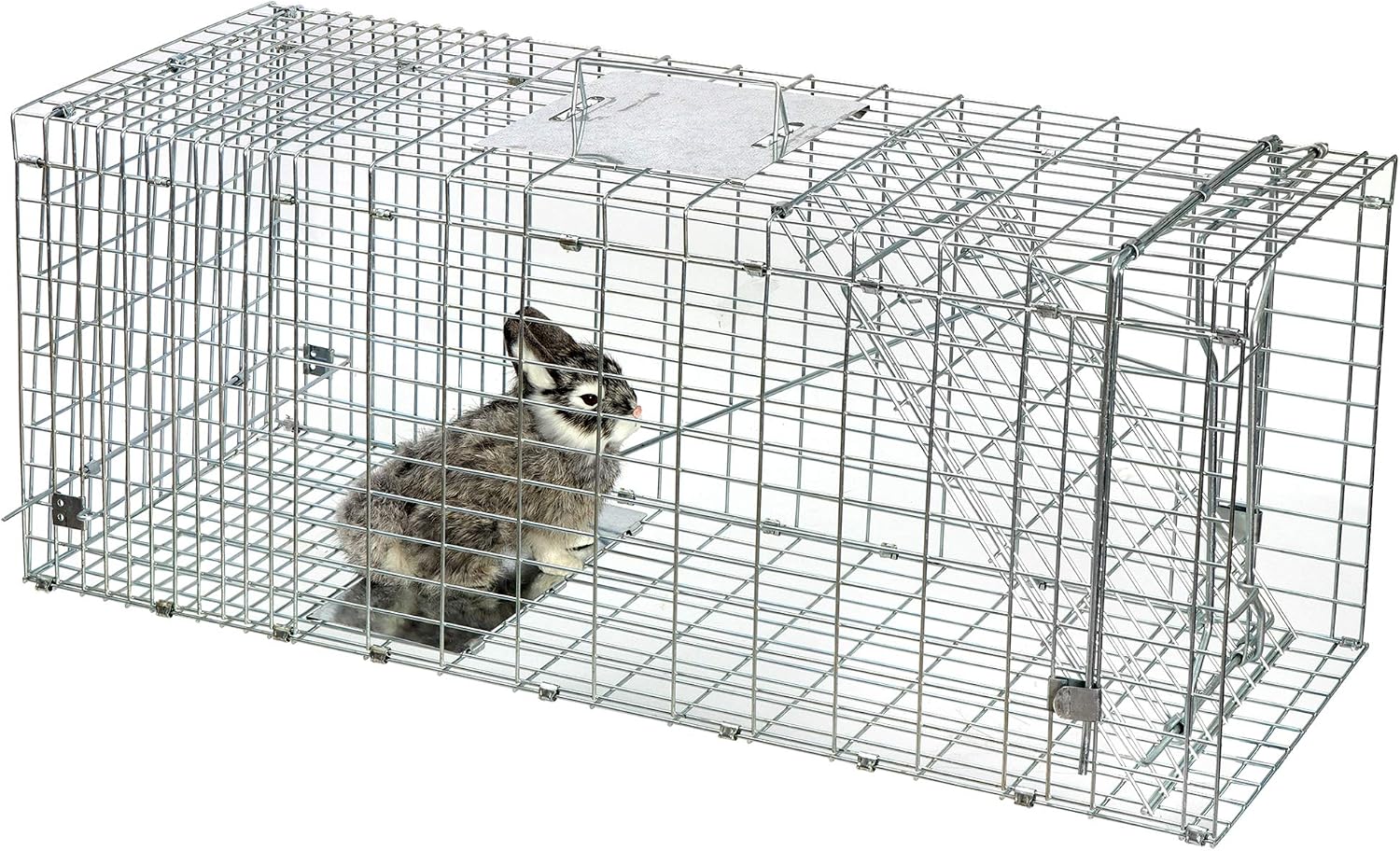 ANT MARCH 32'' Live Animal Cage Trap with Gloves Steel Humane Release