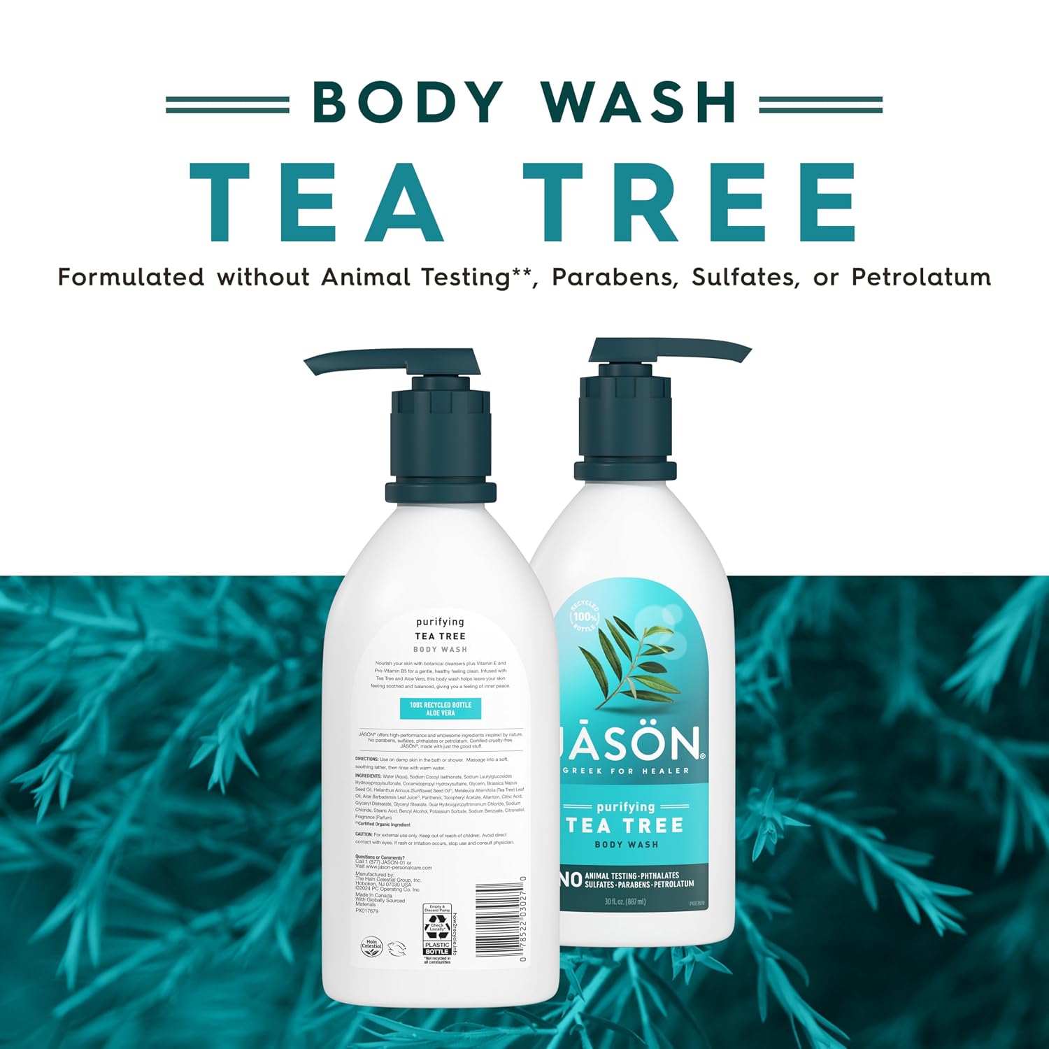 JASON Aloe Vera Shower Gel Body Wash - Soothing, Gentle Clean Feeling, 30 Fluid Ounces