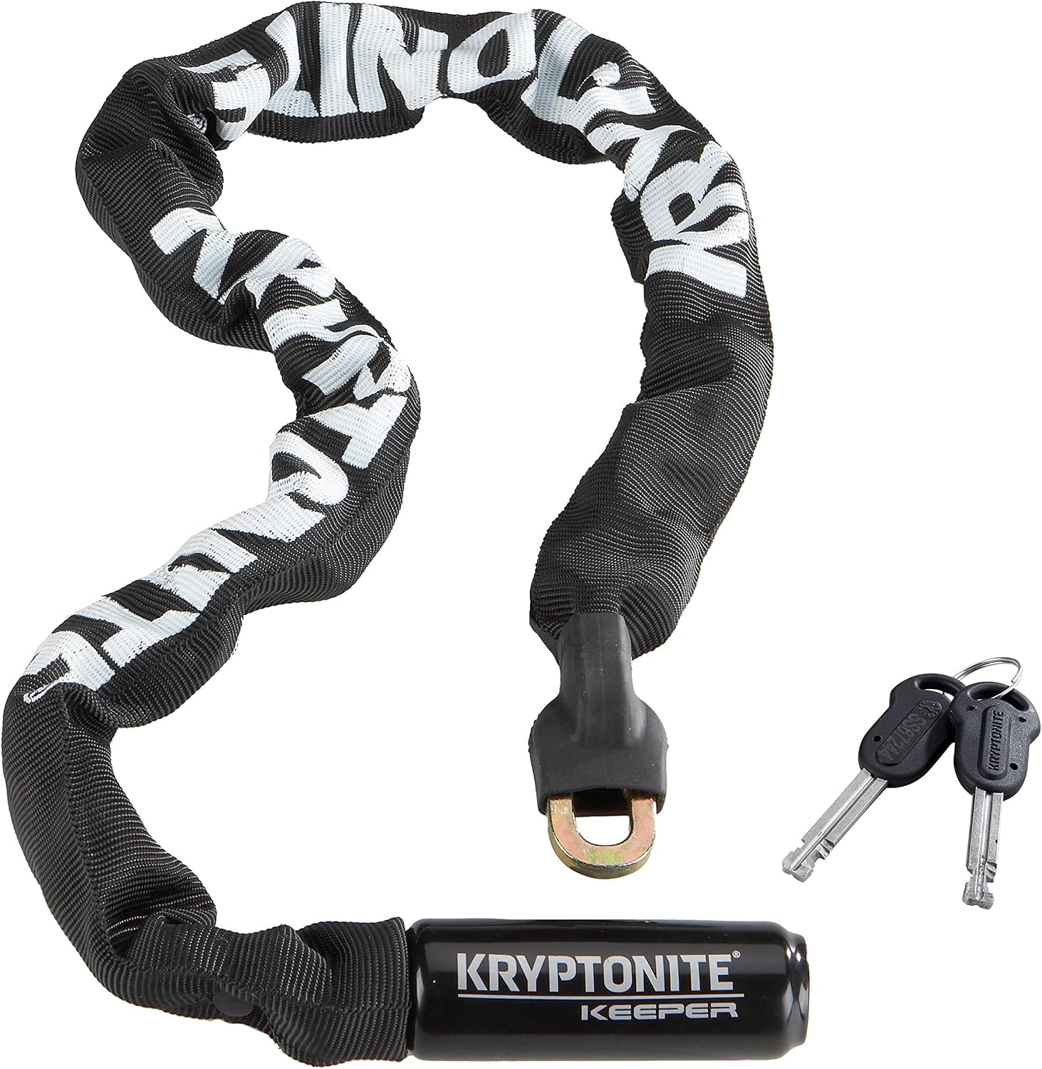 Kryptonite Keeper 785 Bike Chain Lock, 2.8 ft Heavy Duty Anti-Theft Lock | 7mm Manganese Steel Links, 85cm Length, Disc-Style Cylinder, Nylon Sleeve for Motorcycle, Scooter, Gate, Fence