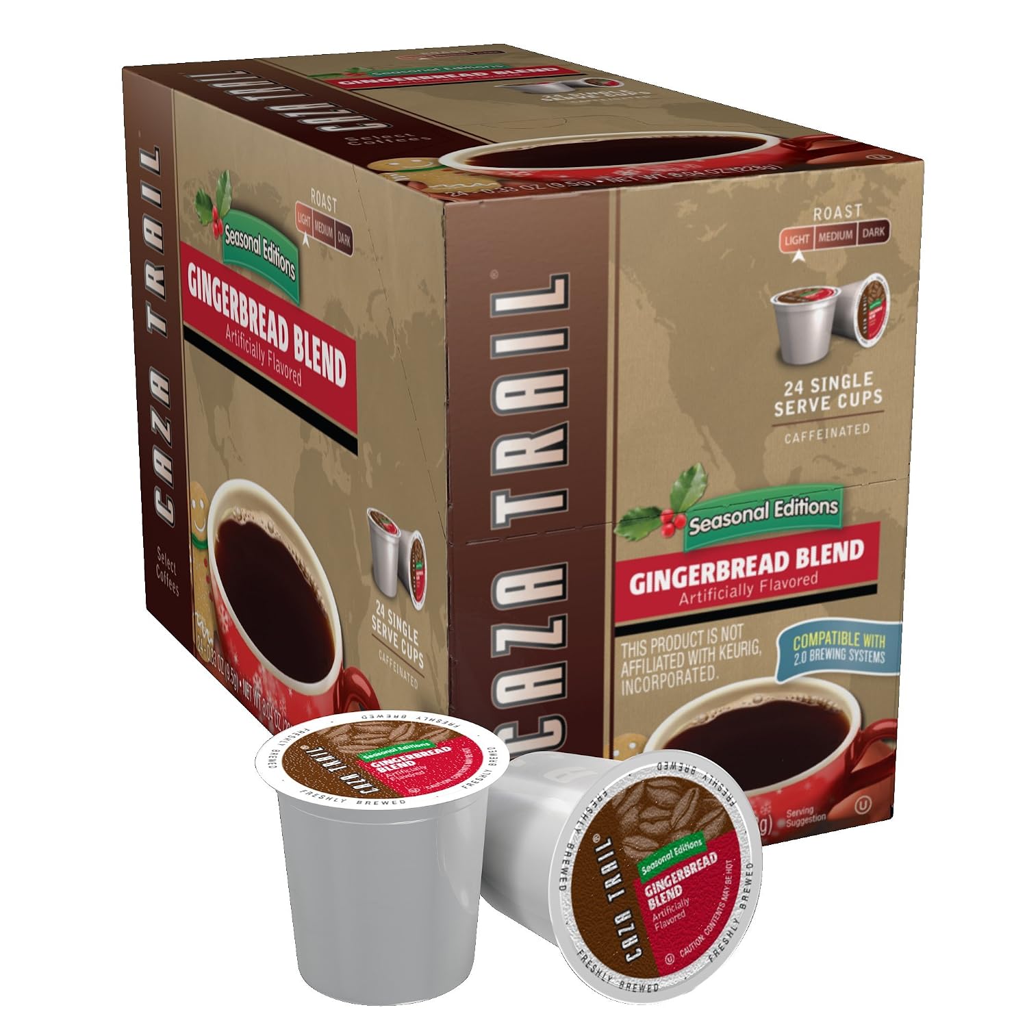 Caza Trail Coffee, Kona Blend, 100 Single Serve Cups