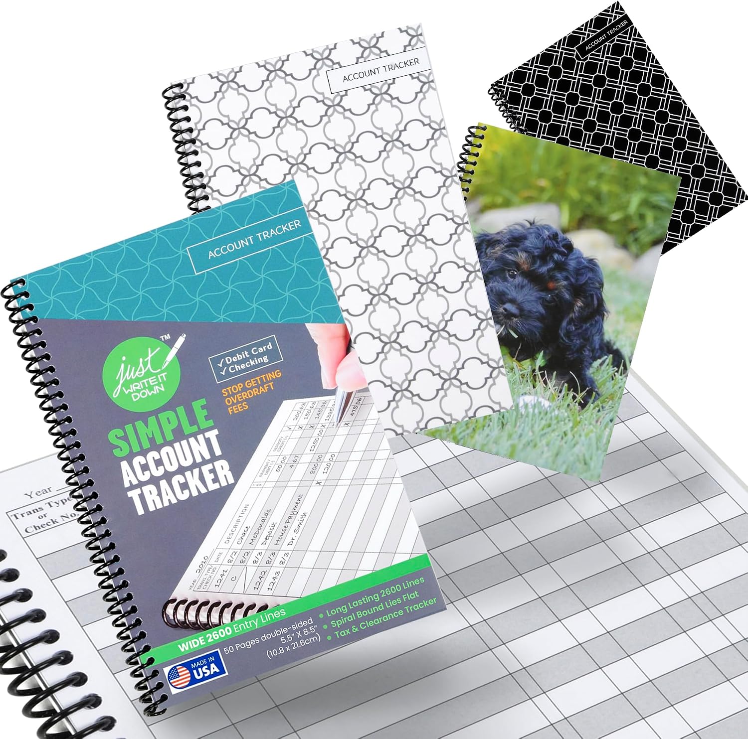 The Superior Register's Premium Check Book Register & Debit Card Ledger Notebook - Checking Account Register, Business Ledger, Cash Log & Expense Tracker - Standard Edition - 1 Pc, Teal