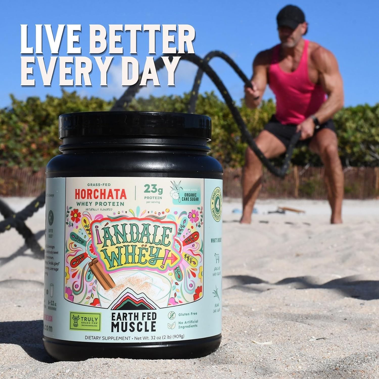 Earth Fed Muscle Whey Back Vanilla Irish Grass Fed Whey Protein Isolate | 25g protein per scoop, Third-Party Certified. Smooth vanilla, zero artificial sweeteners. Cold-processed in Ireland.