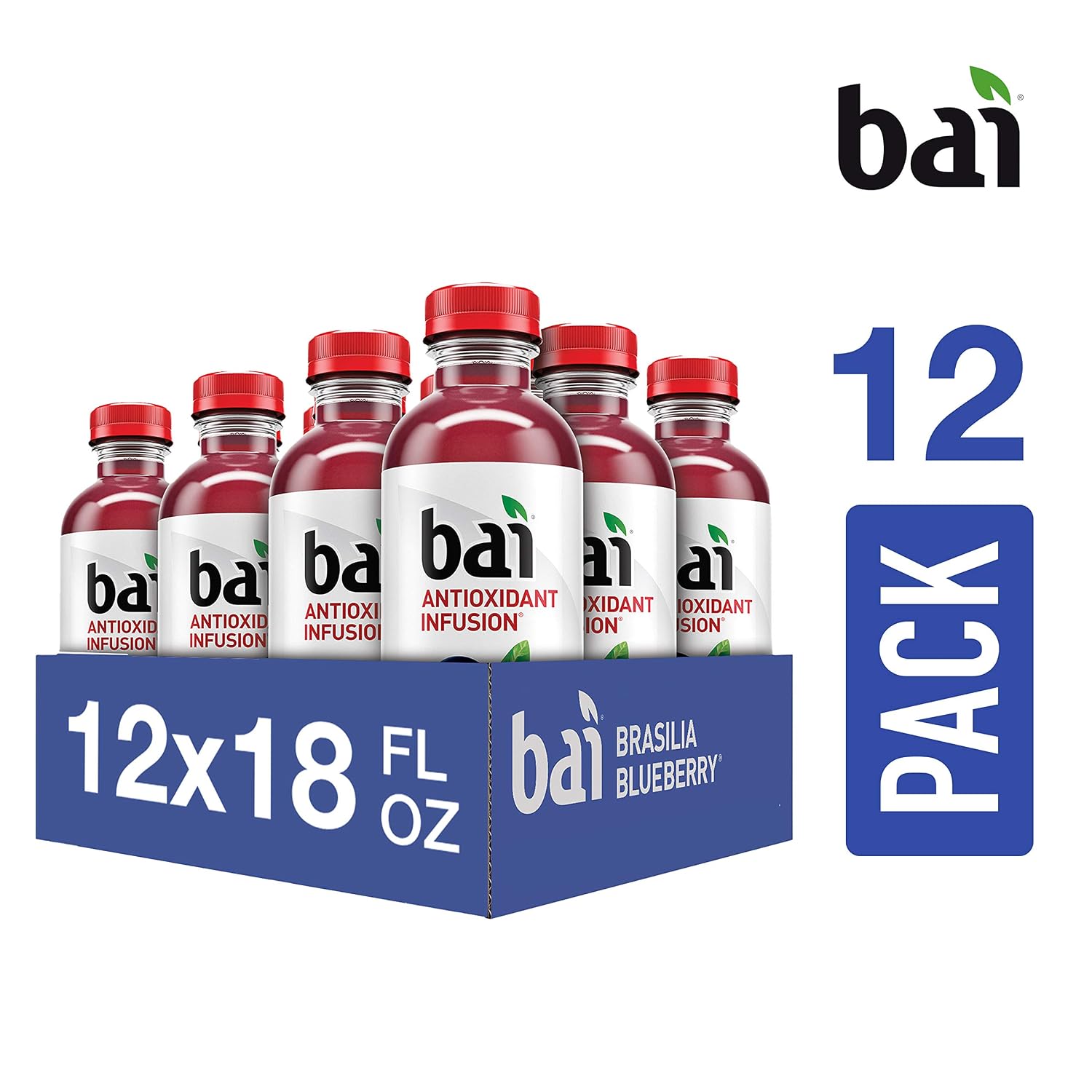 Bai Coconut Flavored Water Puna Coconut Pineapple, Antioxidant Infused, Coconut Pineapple Flavored Water Drink, 18 Fluid Ounce Bottles, 6 Count