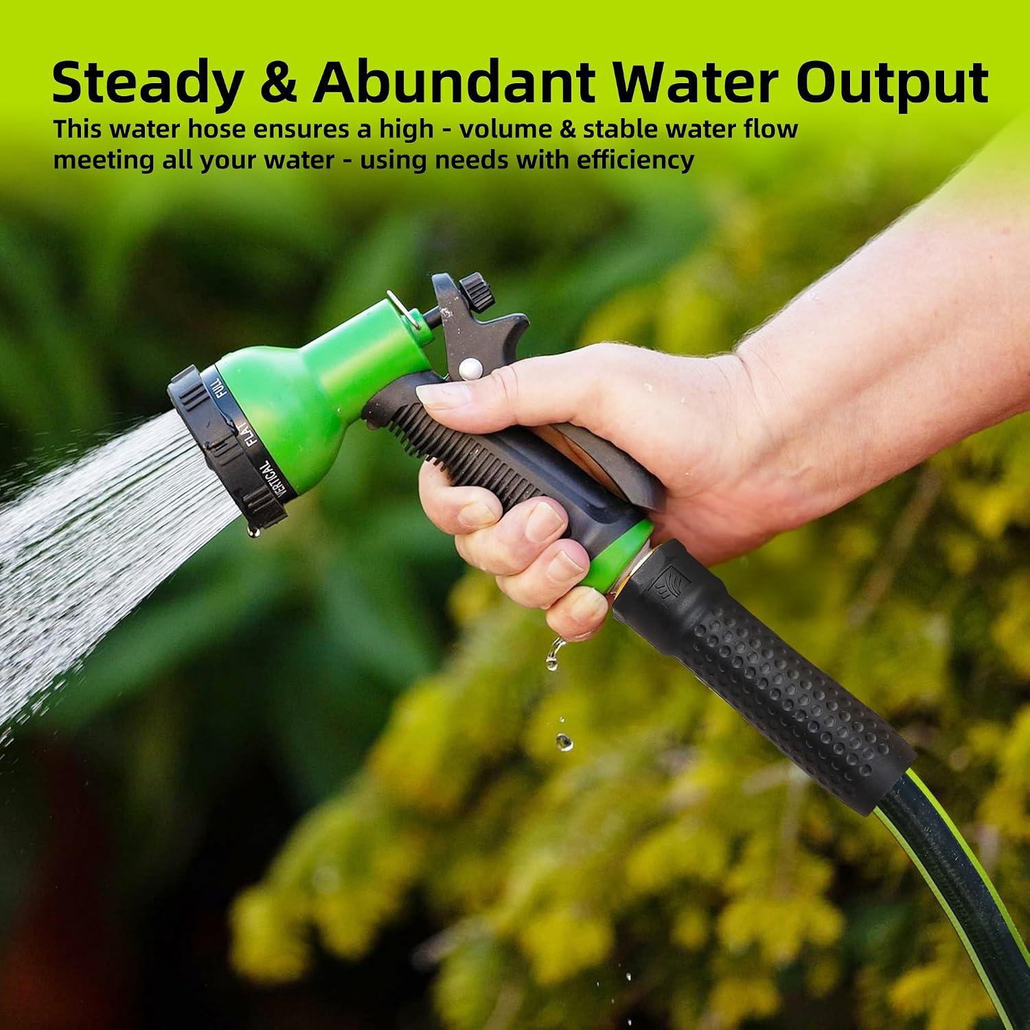 Worth Garden Hose 3/4 in. x 50 ft. - Heavy Duty Lightweight PVC Water Hose - Flexible, No Kink, Leakproof, Male to Female Fittings - 200PSI Work & 500PSI Burst, for Lawn, Gardening & Commercial Use