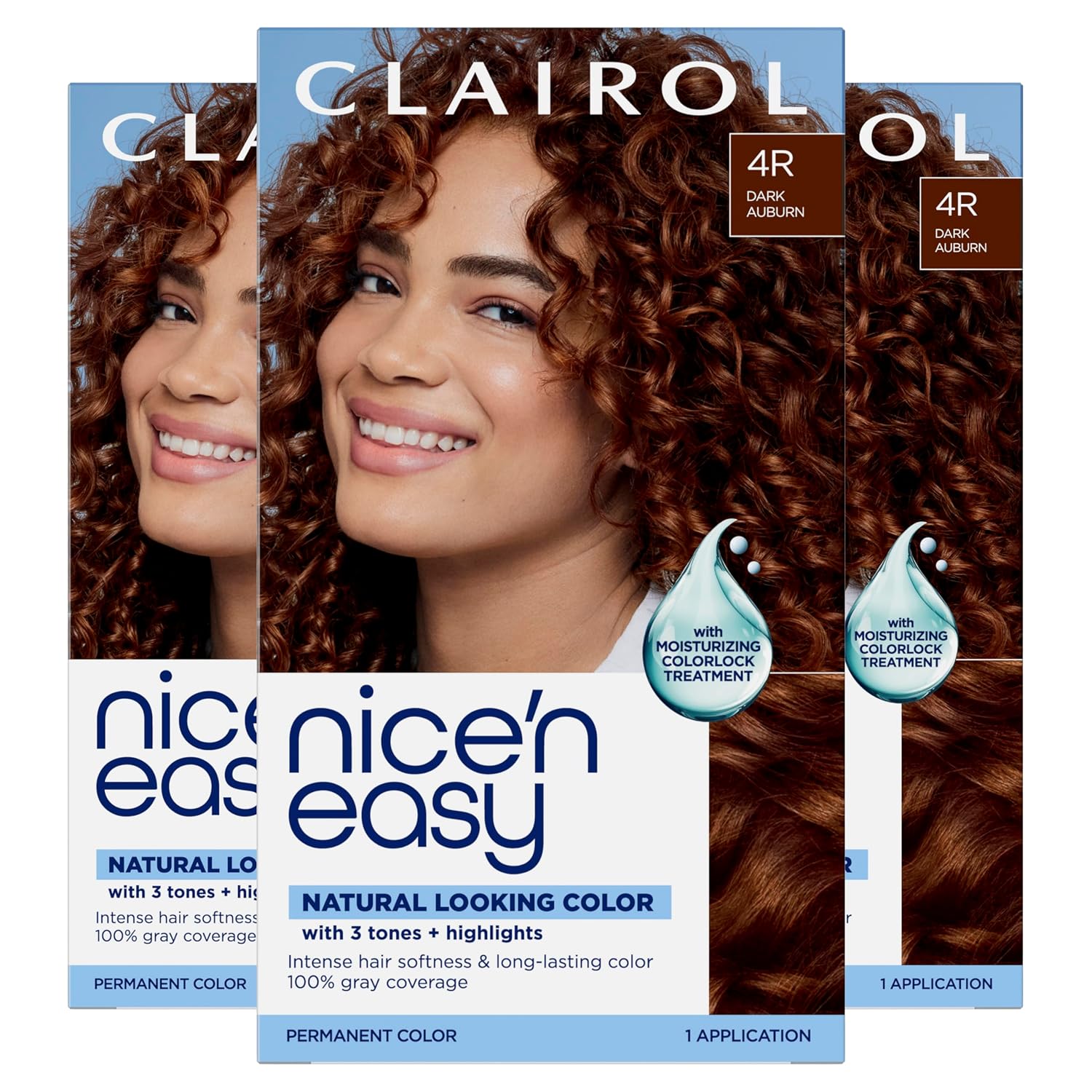 Clairol Nice'n Easy Permanent Hair Dye, 6A Light Ash Brown | Pack of 3