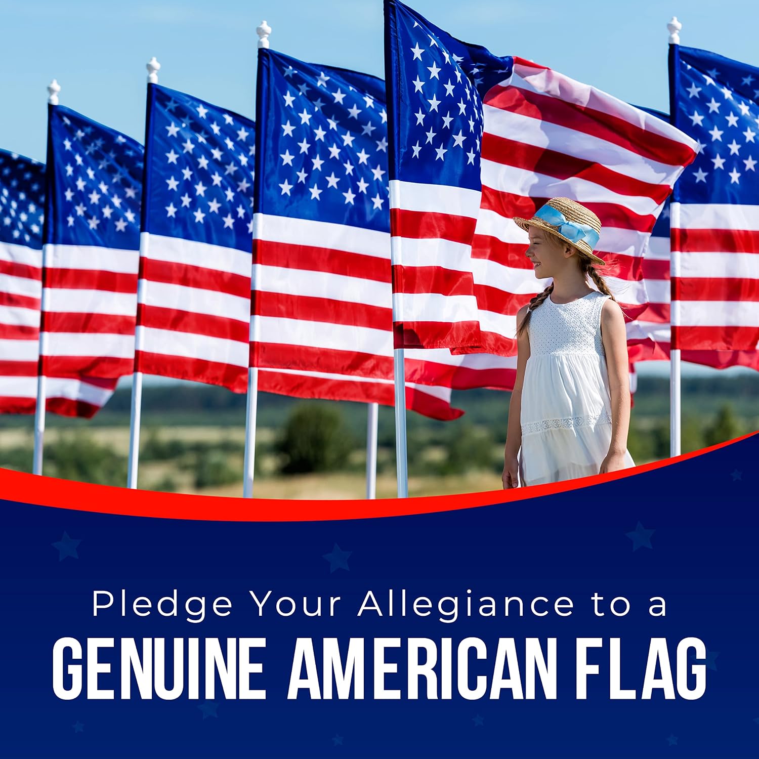 American Flag Made in USA | American Flags for Outside 3X5 | Premium US Flag 3X5 Heavy Duty Outdoor with Embroidered Stars and Sewn Stripes.