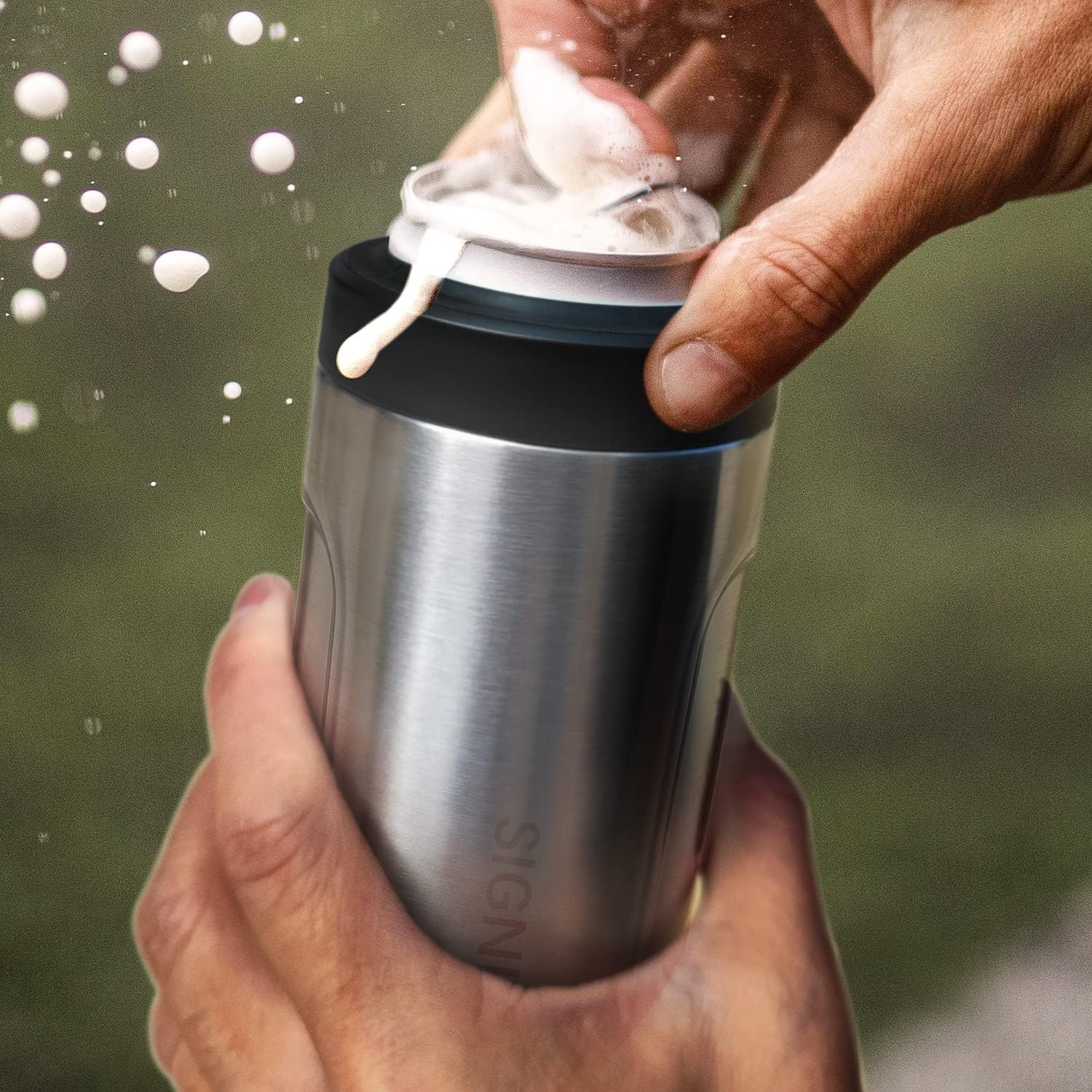 3 In 1 Insulated Universal Can Cooler - Signice Double Walled Vacuum Insulator Stainless Steel Slim Can Cooler for 12 Oz Skinny Tall Standard