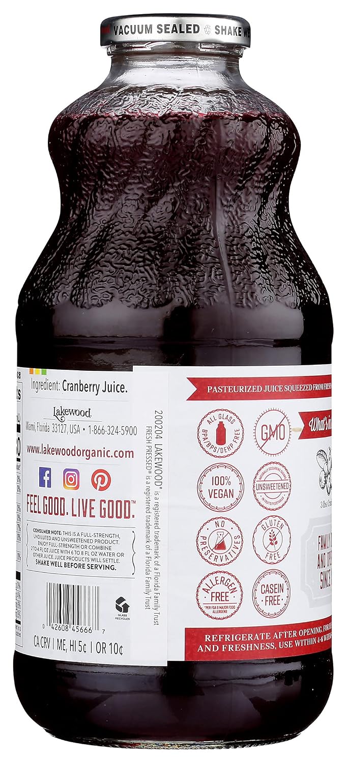 Lakewood, Juice Black Cherry Pure, 32 Fl Oz