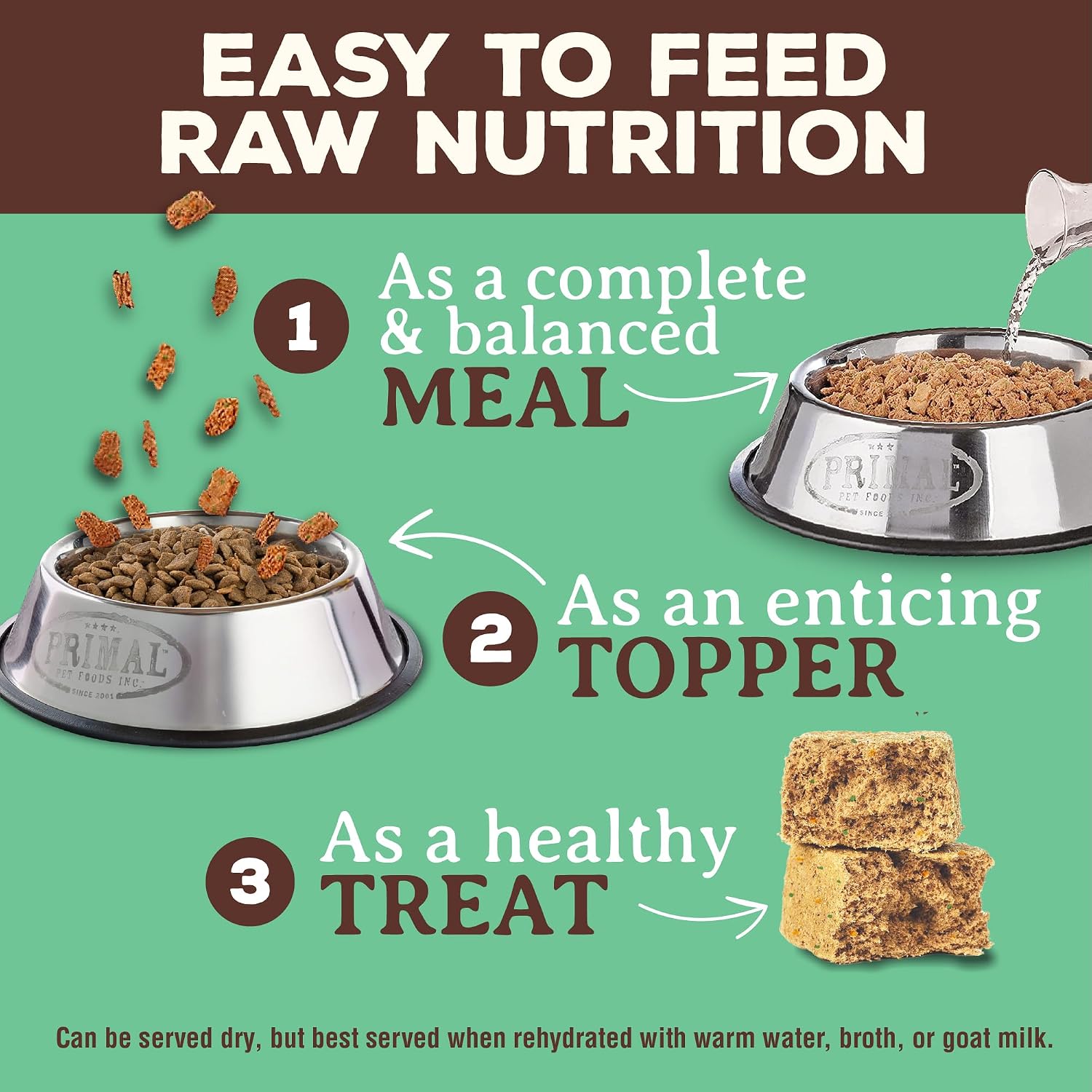 Primal Freeze Dried Raw Dog Food Nuggets, Beef, 14 oz | Complete & Balanced Nutrition, Meal, Topper or Treat, Grain-Free, High Protein, No Synthetic Vitamins & Minerals