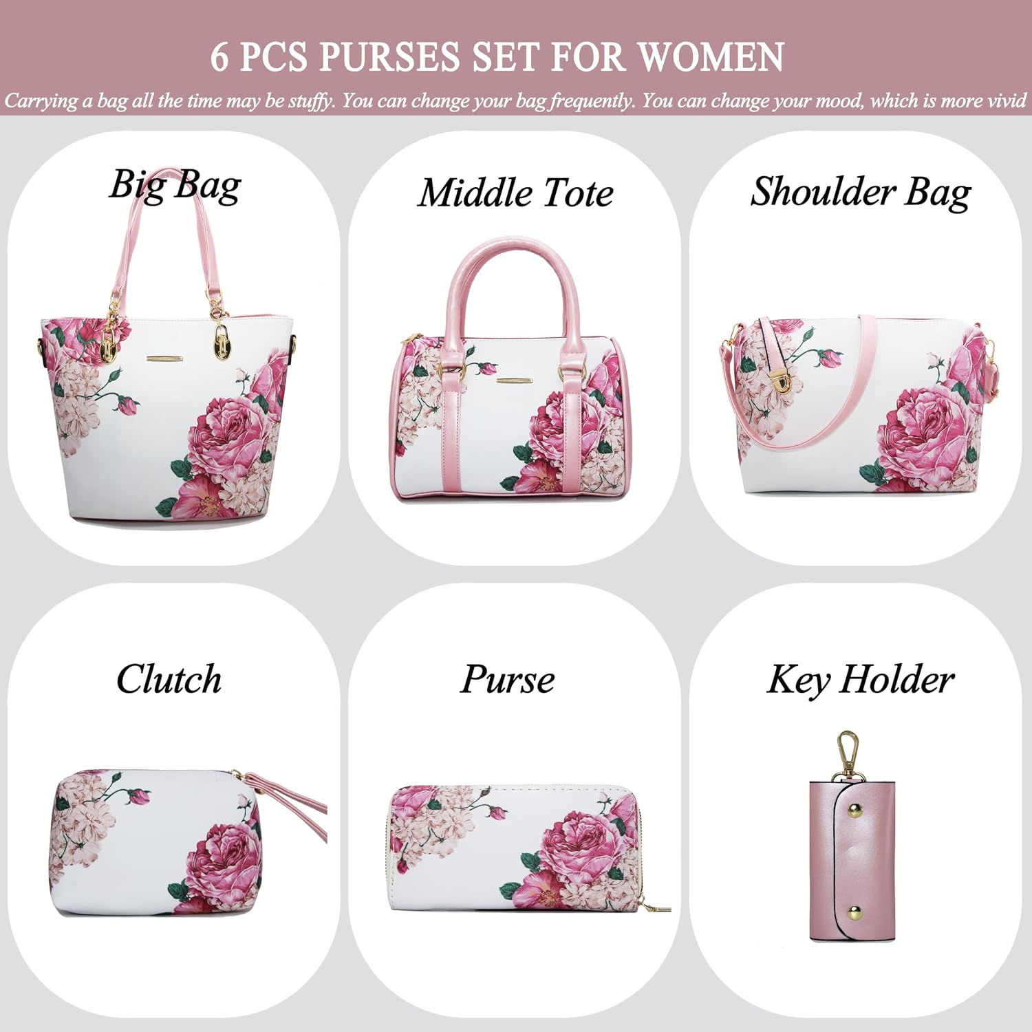 2E-youth Designer Purses and Handbags for Women Satchel Shoulder Bag Tote Top Handle Bag