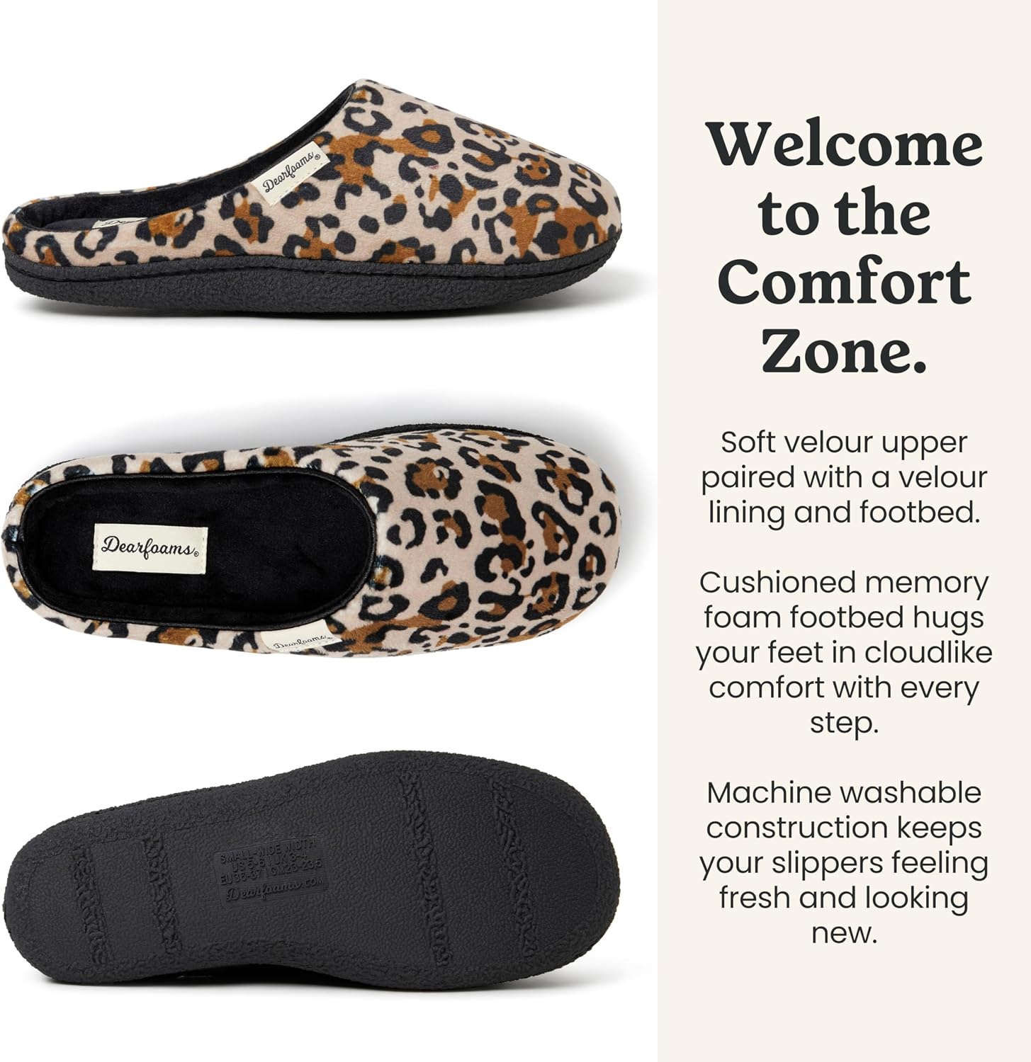 Leslie Terry Clog House Shoes with Memory Foam, Indoor Slippers with Wide Widths