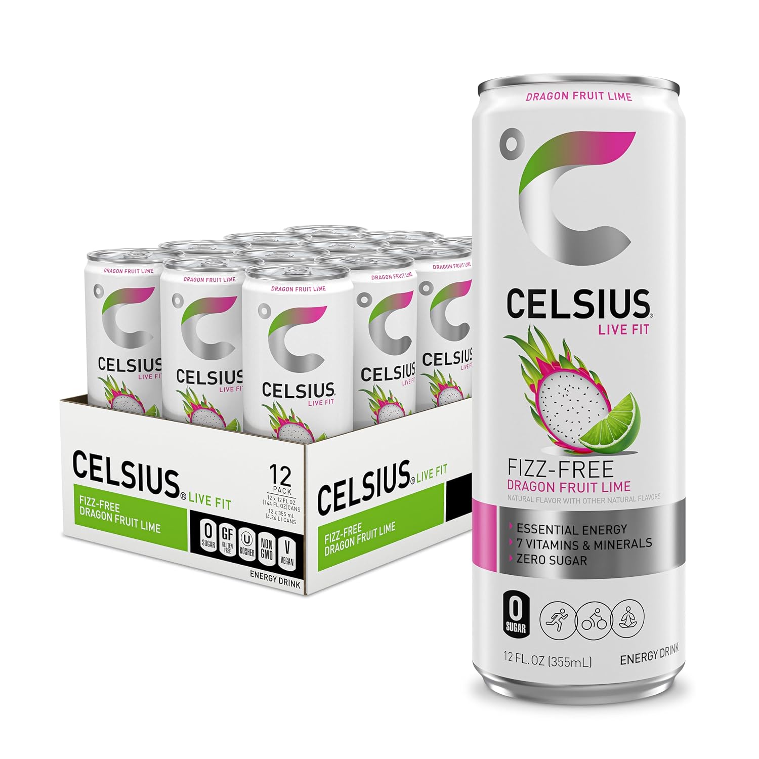 CELSIUS Sparkling Cola, Sugar Free Energy Drink, 12 Fl Oz (Pack of 12)