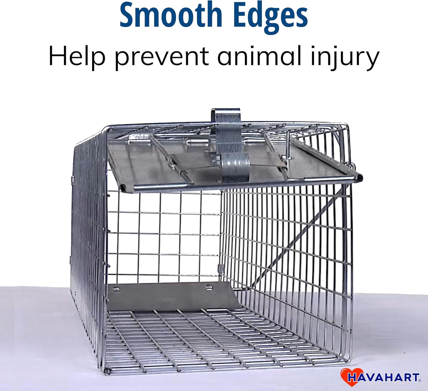 Havahart Medium 1-Door Live Animal Trap, Galvanized Steel Cage | Humane Catch and Release for Rabbit, Skunk, Mink, and Squirrel, Spring-Loaded Door