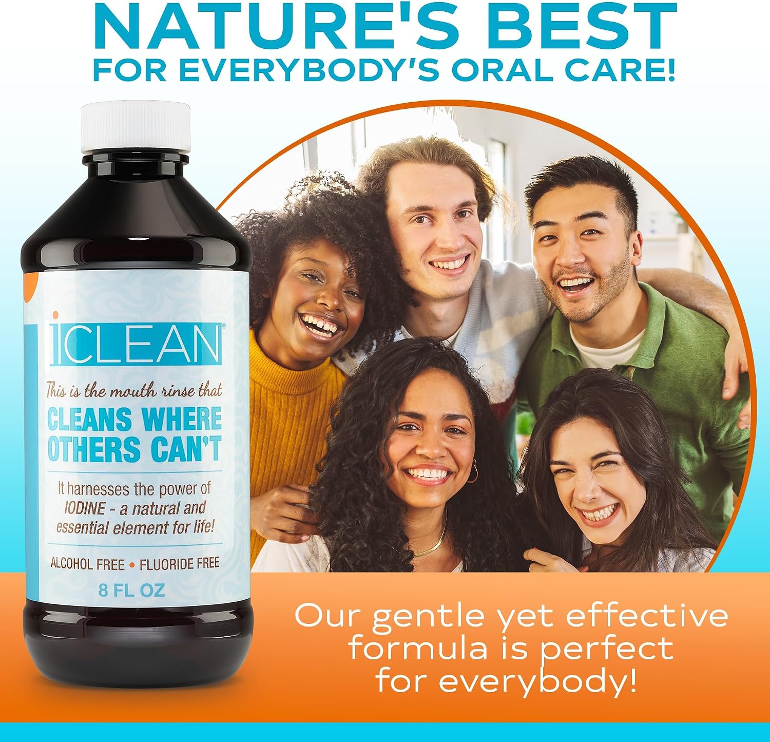 Mouthwash - Fluoride & Alcohol-Free Rinse | Harness The Power of Iodine | Molecular Iodine Mouth Rinse for Clean Oral Care | Gargle for Bad Breath &