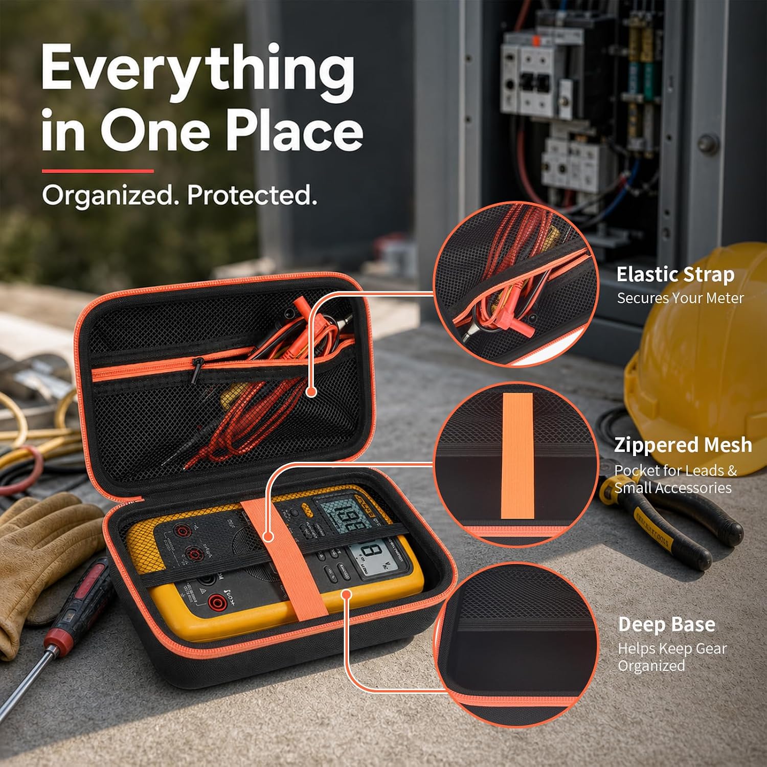 Comecase Hard Case for Fluke 87V/88V/15B+/17B+ and More Digital Multimeter