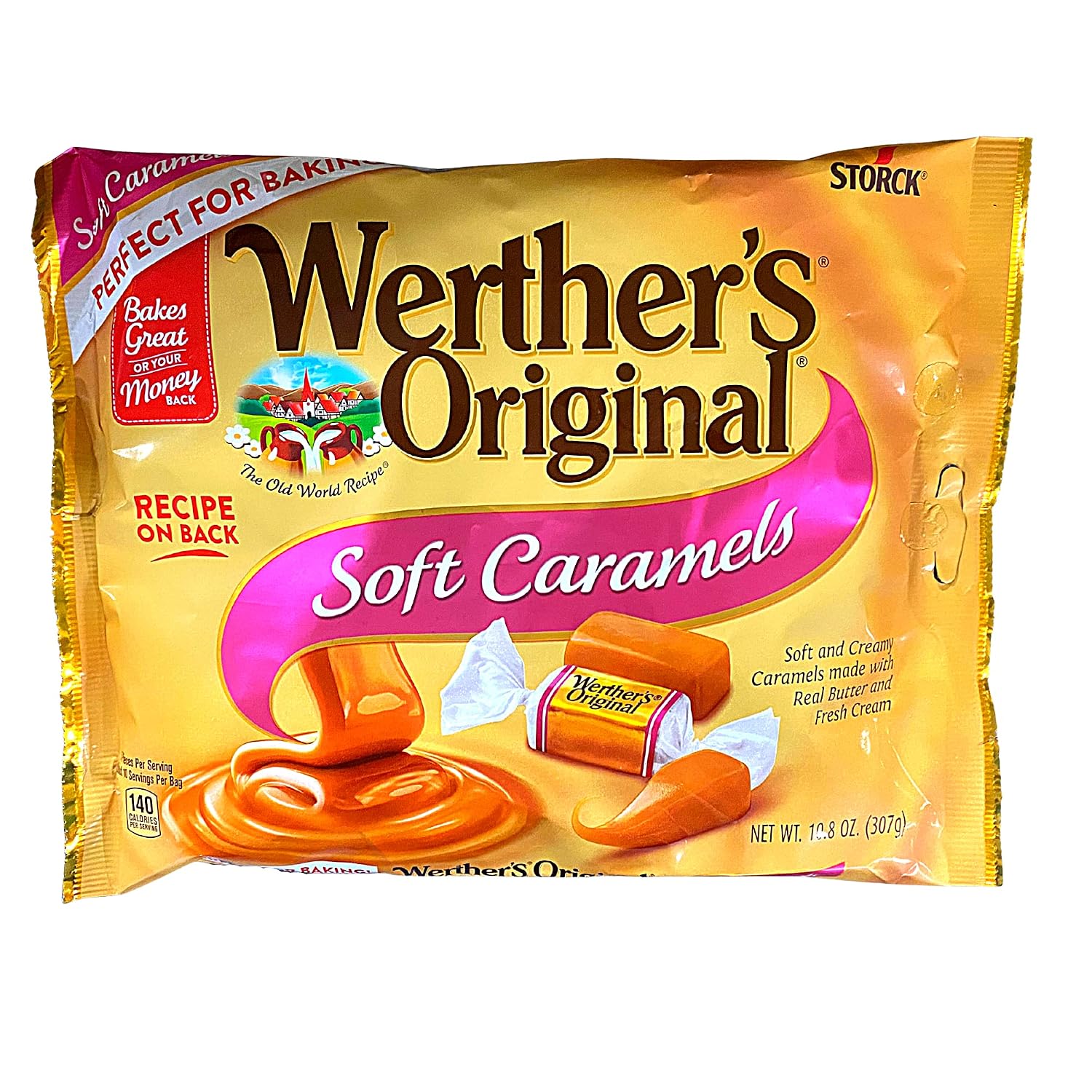 Werther's Original Caramel Coffee Hard Candy - Individually Wrapped Hard Candies for Halloween, Parties, or Snacks - 2.65 oz Bags (Pack of 3)