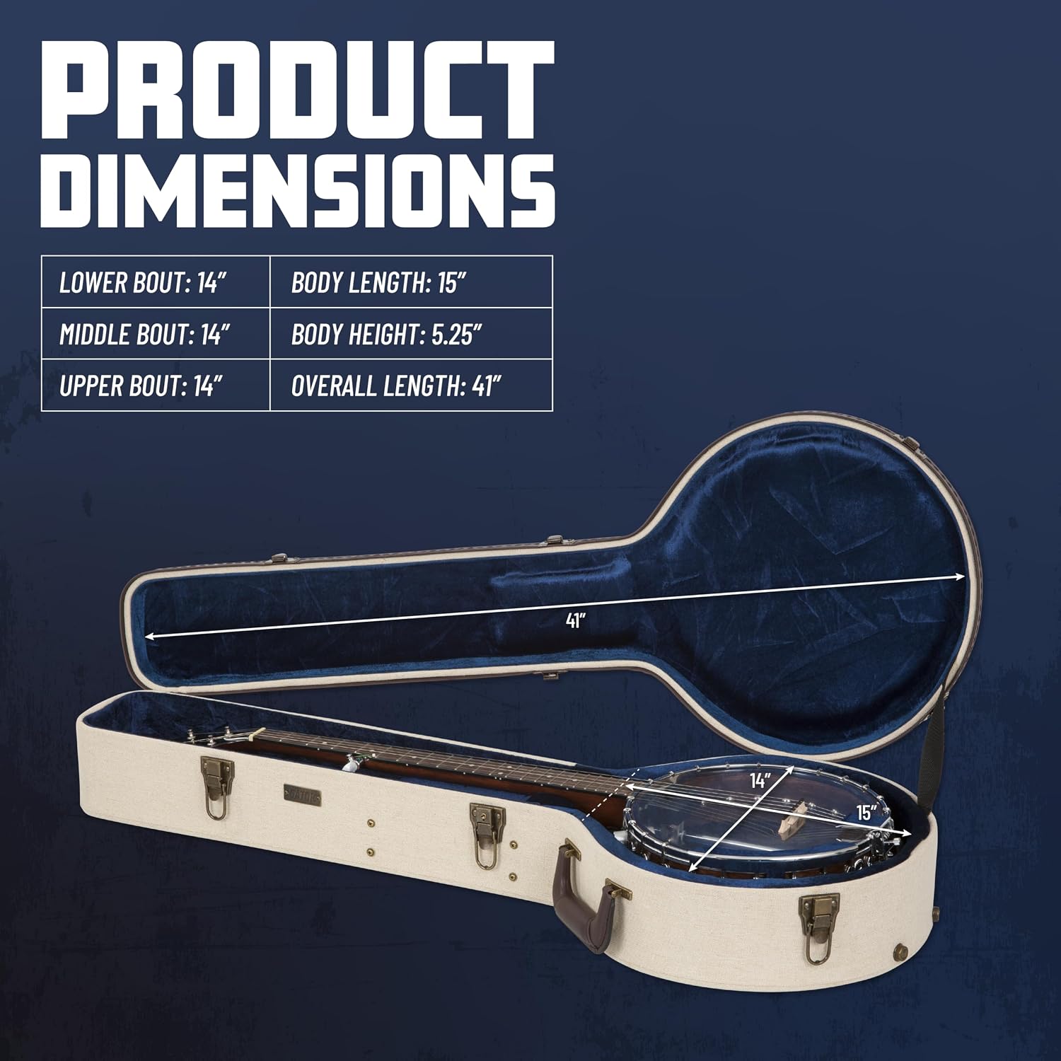 Gator Cases Journeyman Series Deluxe Wood Case for Resonator Style Acoustic Guitars (GW-JW RESO)