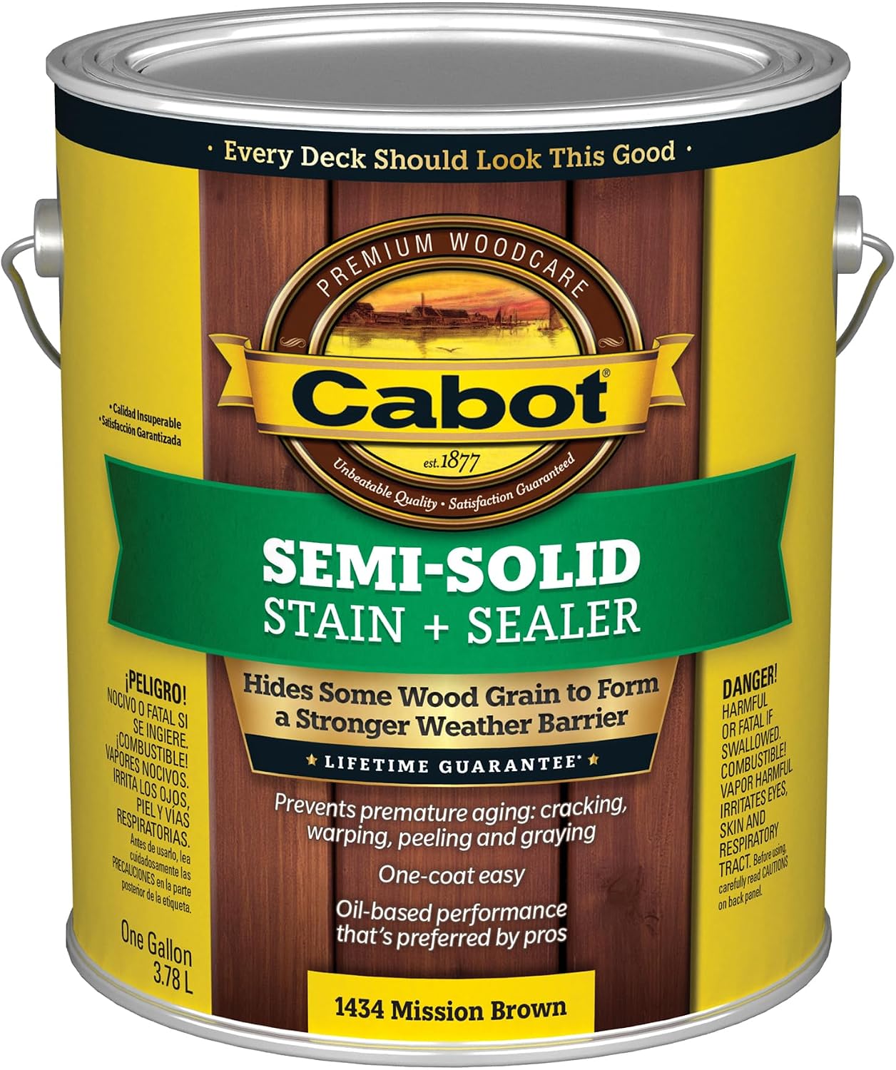 Cabot 140.0003005.007 Wood Toned Deck & Siding Stain, Pacific Redwood