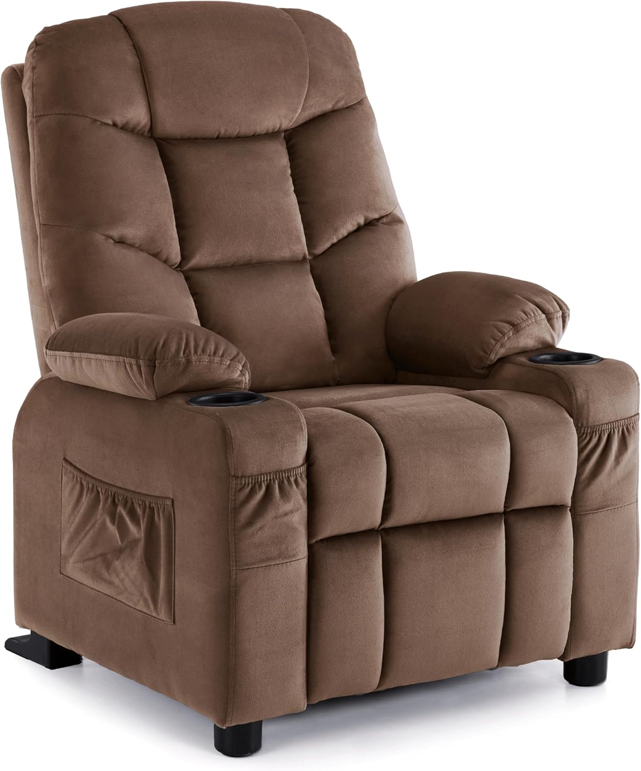 MCombo Big Kids Recliner for Ages 3+, Toddlers Recliner 7355 Velvet, Blue