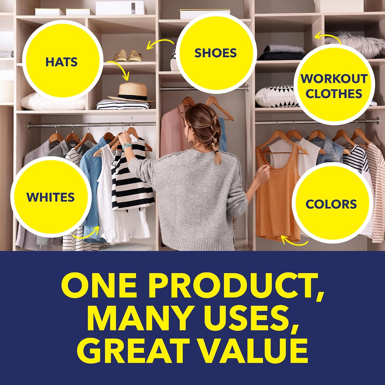 OxiClean Versatile Stain Remover Powder, 5 lb | 101+ Household Uses, Tough Stain Removal, Laundry Booster, Multi-Surface Cleaning, Color Safe, Chlorine Free