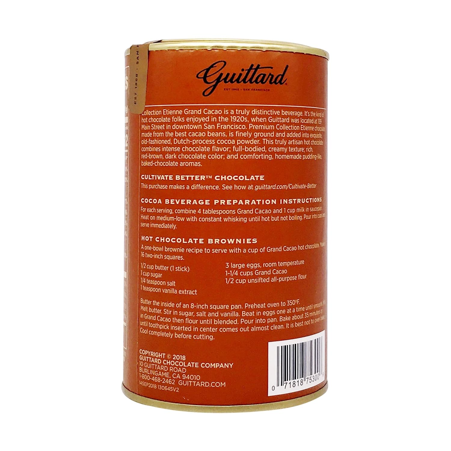 Guittard Chocolate Grand Cacao Drinking Chocolate, 10 oz