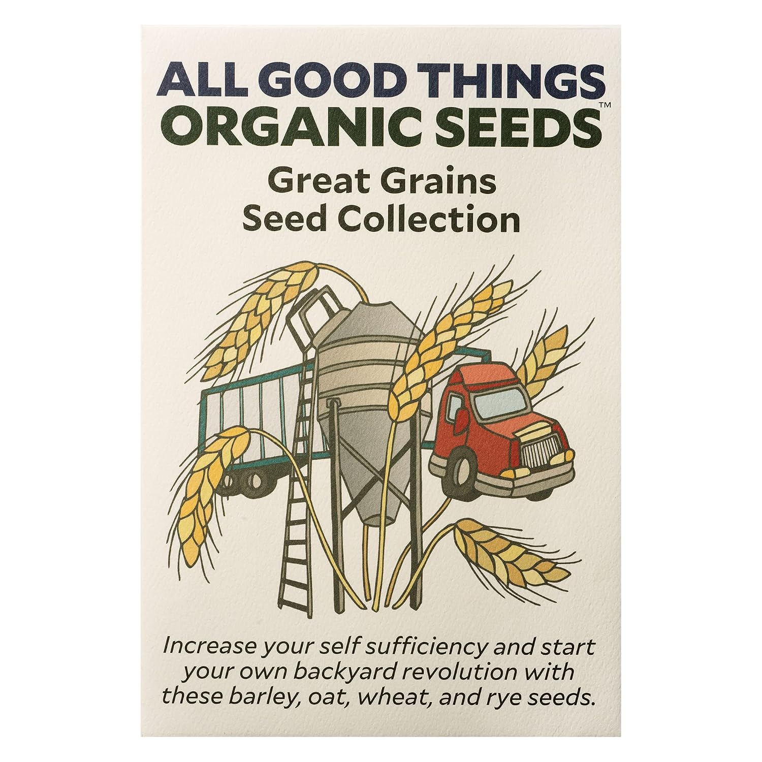All Good Things Organic Hard Red Spring Wheat Seeds for Planting: 200 Count | Classic Bread-Baking Wheat, High-Protein Hard Red Kernels, Homestead Grain Plot Staple, Doubles as Cover Crop, Non-GMO