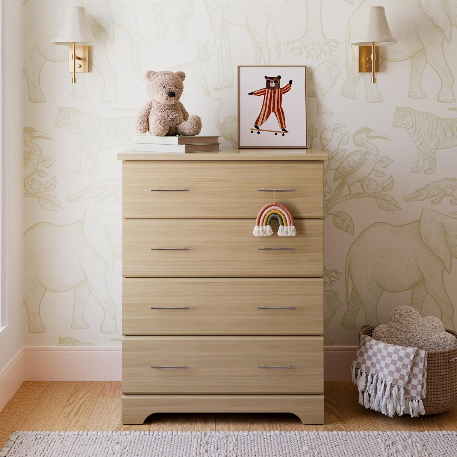 Storkcraft Brookside 2 Drawer Changing Table Dresser, Pebble Gray