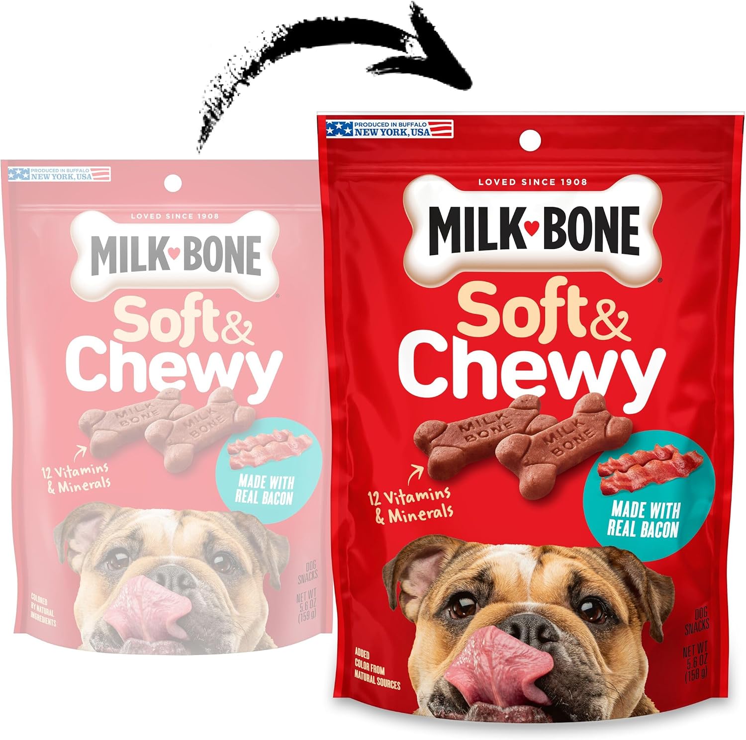 Milk-Bone Soft & Chewy Dog Training Treats, 25 oz Canister | Made with real chicken breast, soft dog treats for training and rewarding, 18% protein, fortified with vitamins and minerals