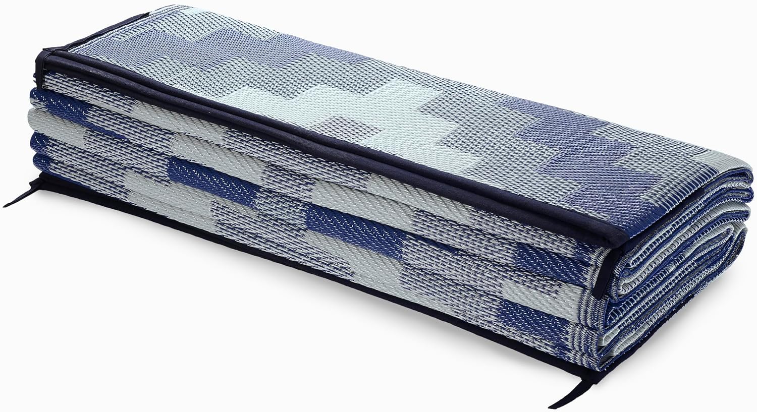 FH Home Outdoor Camping Rug - Waterproof, Fade Resistant, Reversible - Premium Recycled Plastic - Striped - Large Patio, Deck, Sunroom