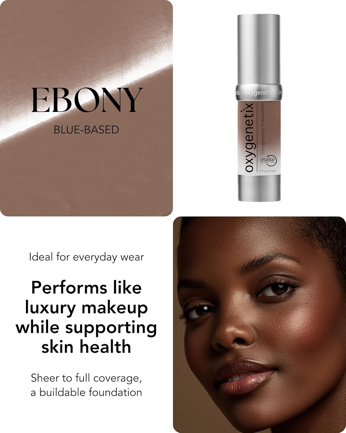 Oxygenetix Oxygenating Foundation – Pearl | Breathable Makeup, Buildable Coverage with Weightless Feel, Longwear Foundation, Safe for Sensitive or Laser-Treated Skin