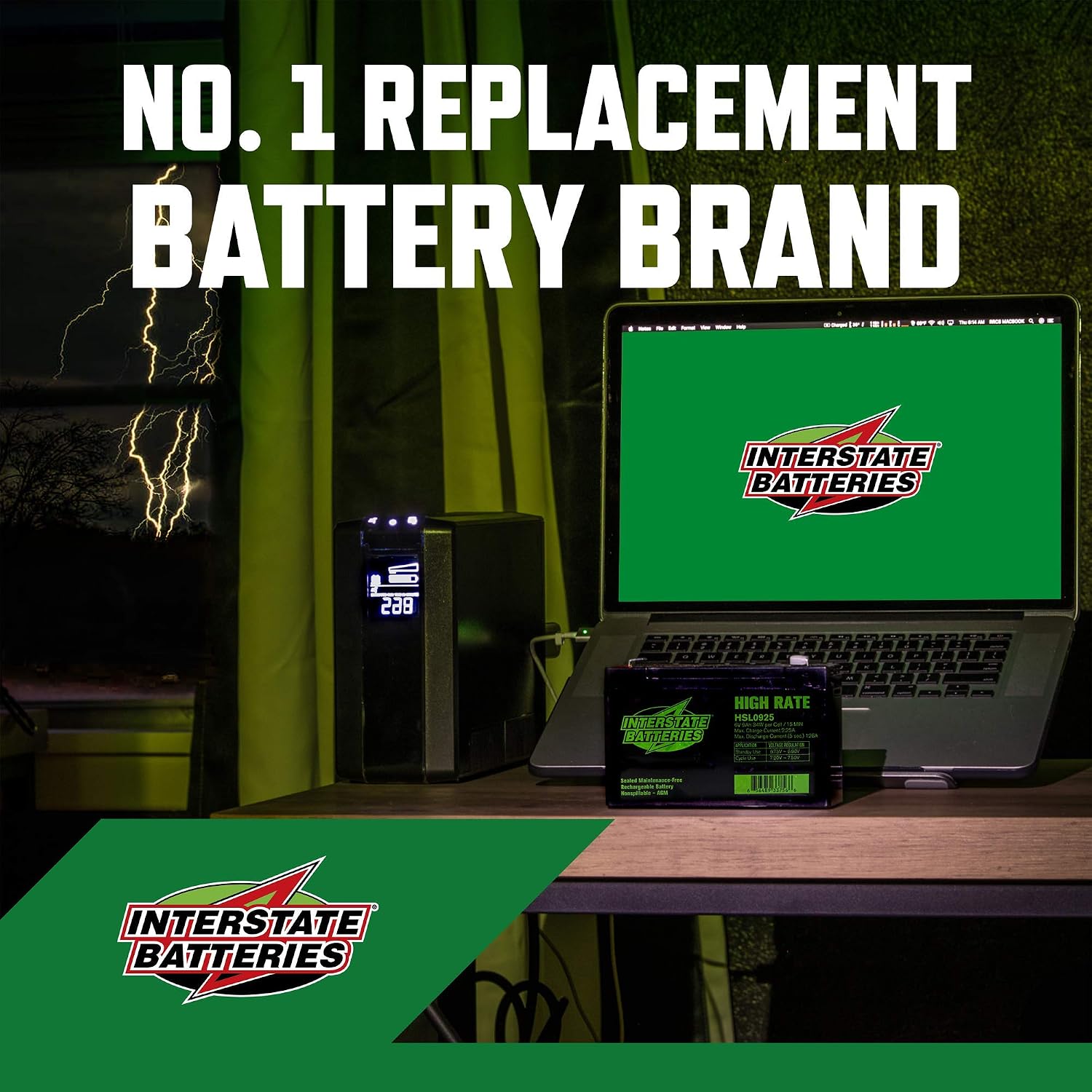 Interstate Batteries High Rate Battery 6V 9Ah SLA AGM VRLA HSL0925