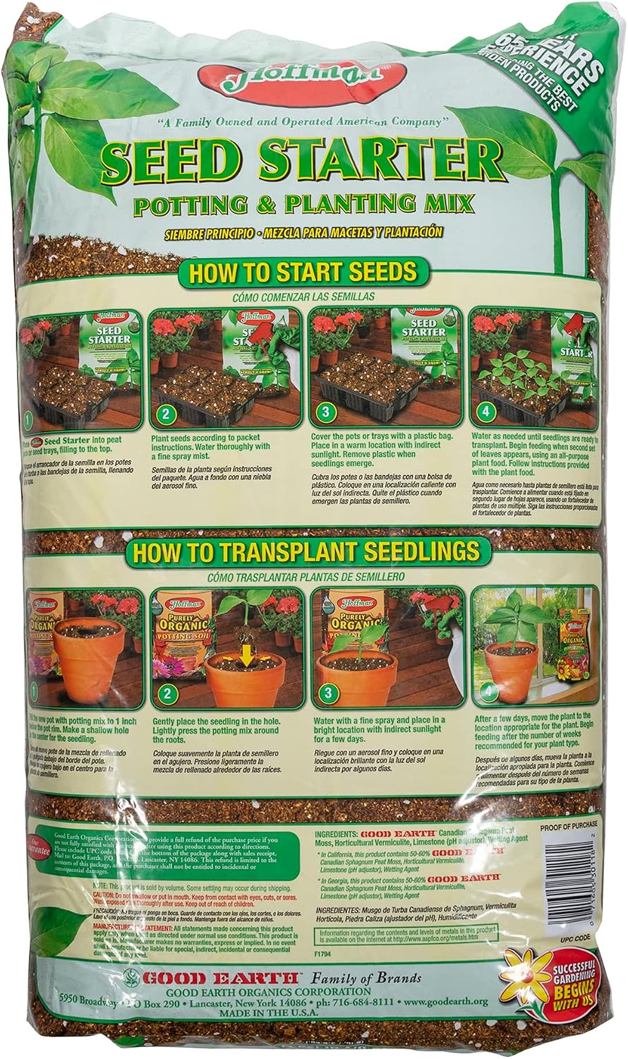 Hoffman 30118 Seed Starter Soil, 18 Quarts