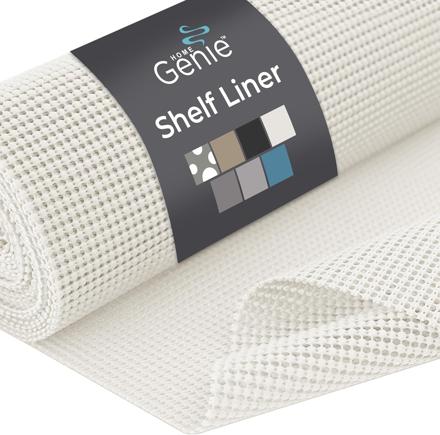 HOME GENIE Shelf Drawer and Cabinet Liner, Non Adhesive, 12x20 Soft Gray
