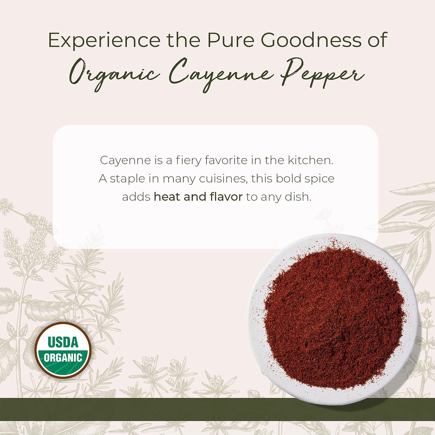 Starwest Botanicals Organic Cayenne Pepper Powder 35k HU - Bulk 1 lb Bag | Adds Heat, Red Pepper Spice for Seasoning & Marinades