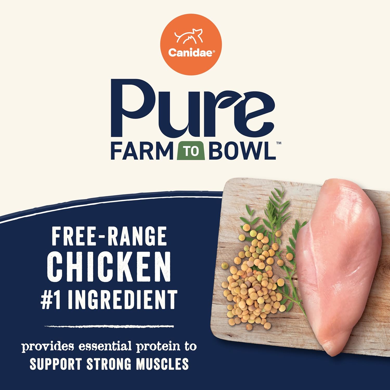Canidae Pure Farm to Bowl Dry Dog Food - Balanced Nutrition for Adult Dogs - Limited Ingredient Formula - Grain, Wheat & Soy-Free - 22 lb - Wild-Caught Salmon & Sweet Potato Recipe