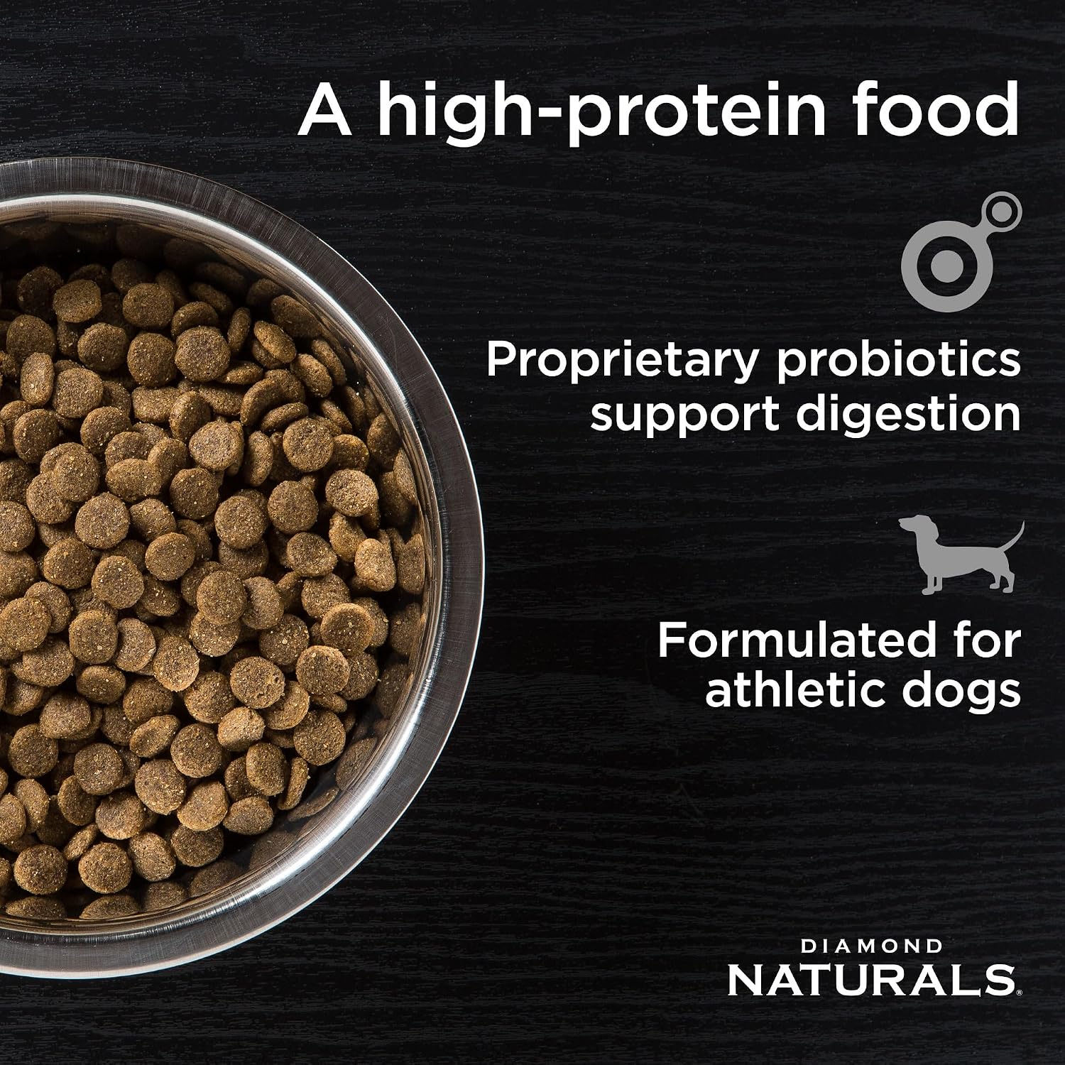 Diamond Naturals Adult Dry Dog Food, Lamb Meal & Rice, 40lb | Pasture Raised Lamb Protein | Omega Fatty Acids for Skin & Coat Health | Guaranteed Probiotics for Digestive Support