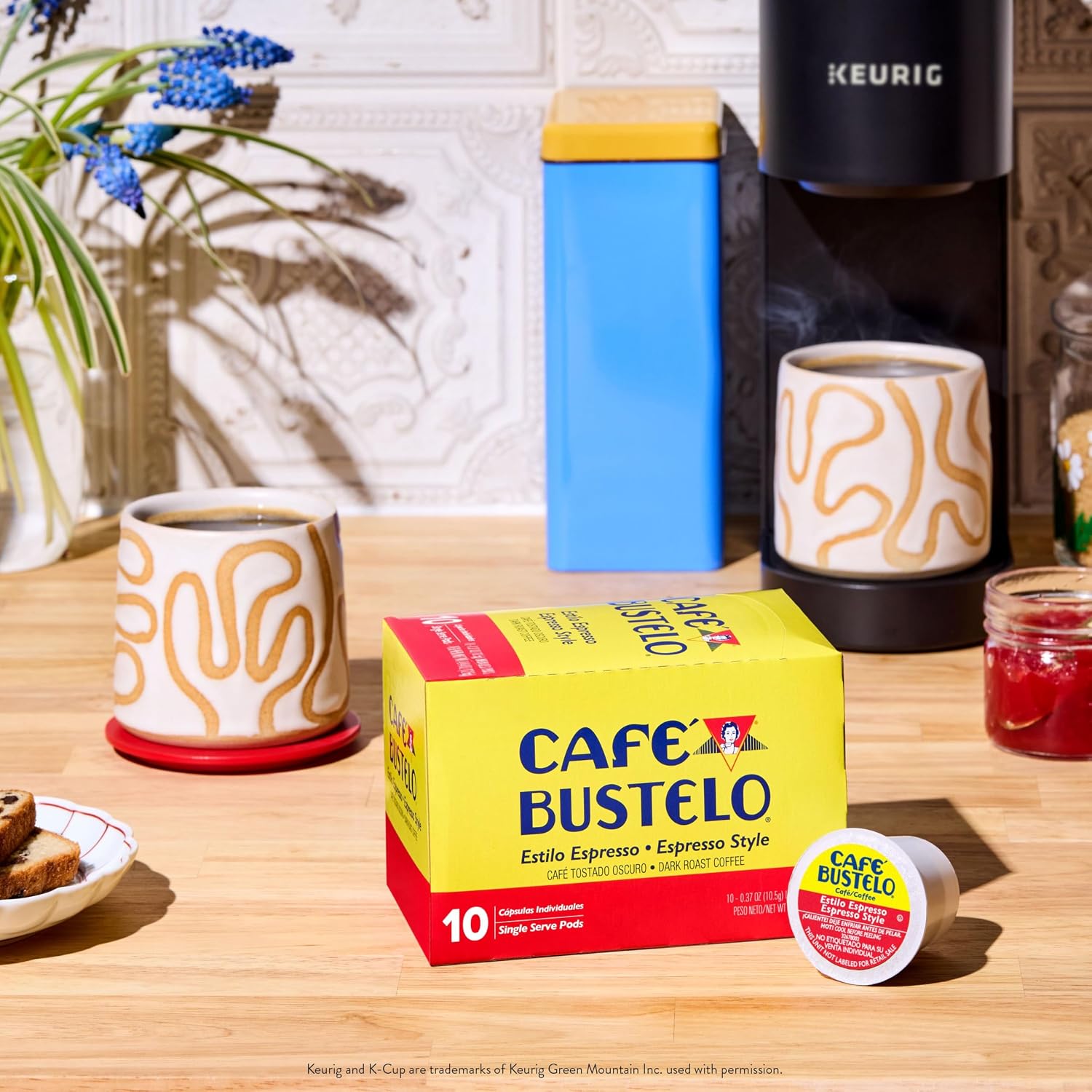 Café Bustelo Espresso Style Dark Roast, Single Serve Coffee Pods, 12 Count (Pack of 6)