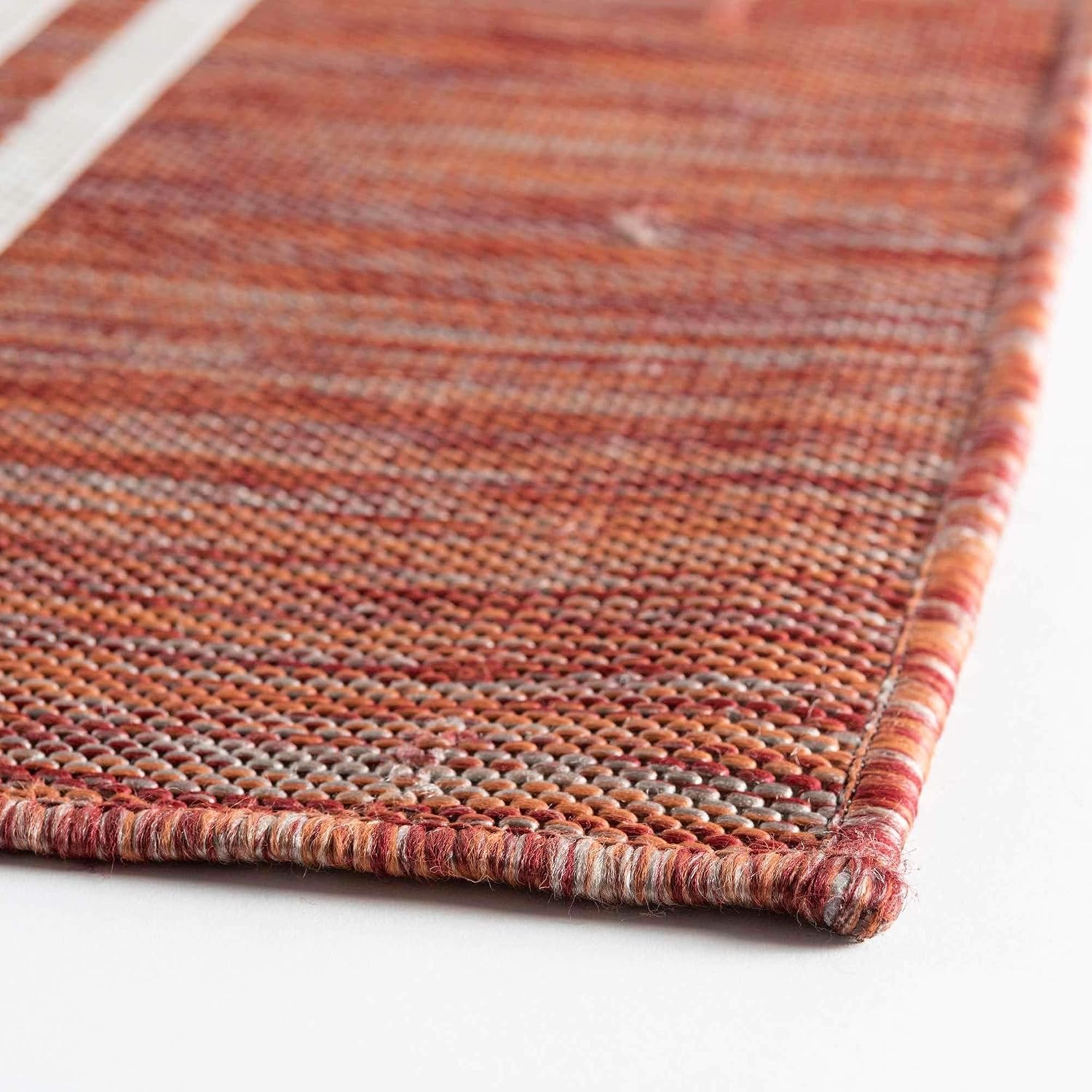 Unique Loom Outdoor Collection Area Rug - Anguilla (9' x 12' Rectangle, Blue/ Ivory)