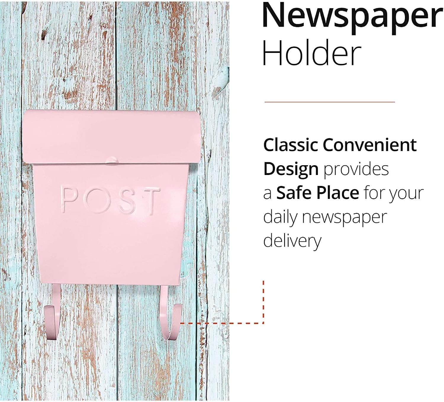NACH Mailboxes for Outside Wall Mount, 12 x 11.2 x 4.5 inch, Black Mailbox, Waterproof Mailbox with Outdoor Newspaper Holder - The Euro Mailbox