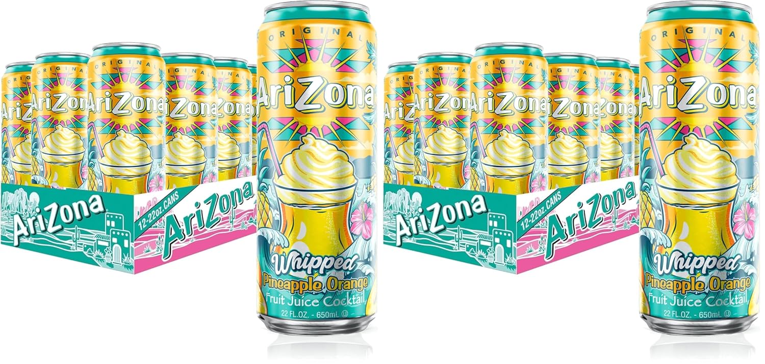 AriZona Mucho Mango | Fruit Juice Cocktail | 22 Fl Oz (12 Pack)