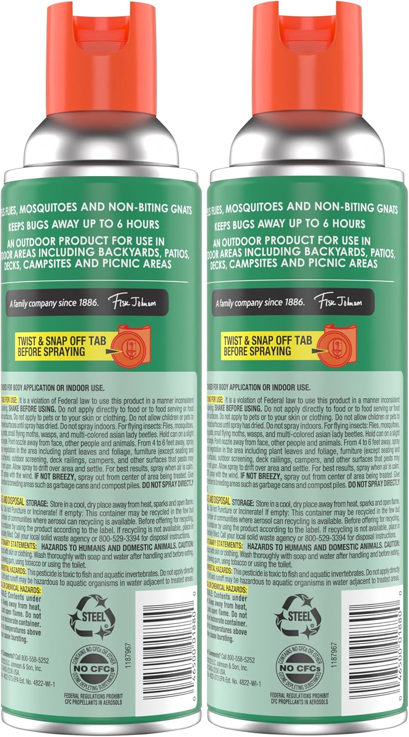 OFF! Backyard Pretreat Outdoor Mosquito Repellent Fogger, 16 oz, (2-Pack)