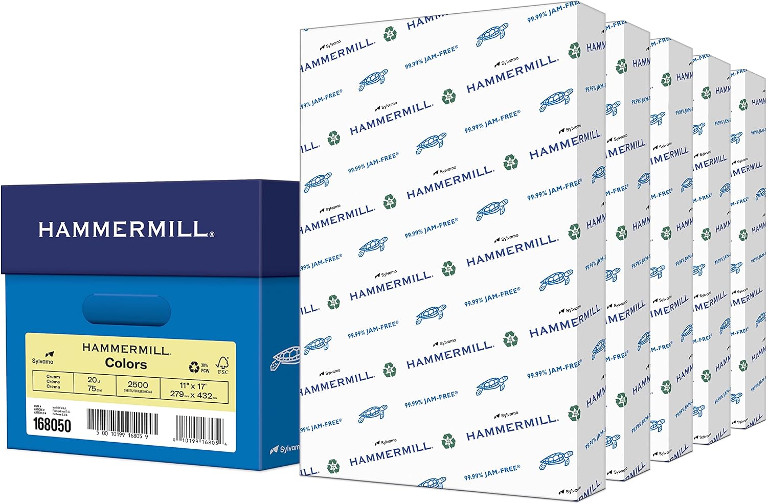 Hammermill Colored Paper, 20 lb Ivory Printer Paper, 8.5 x 11 - Made in the USA, Pastel Paper, 103176R - 1 Ream (500 Sheets)
