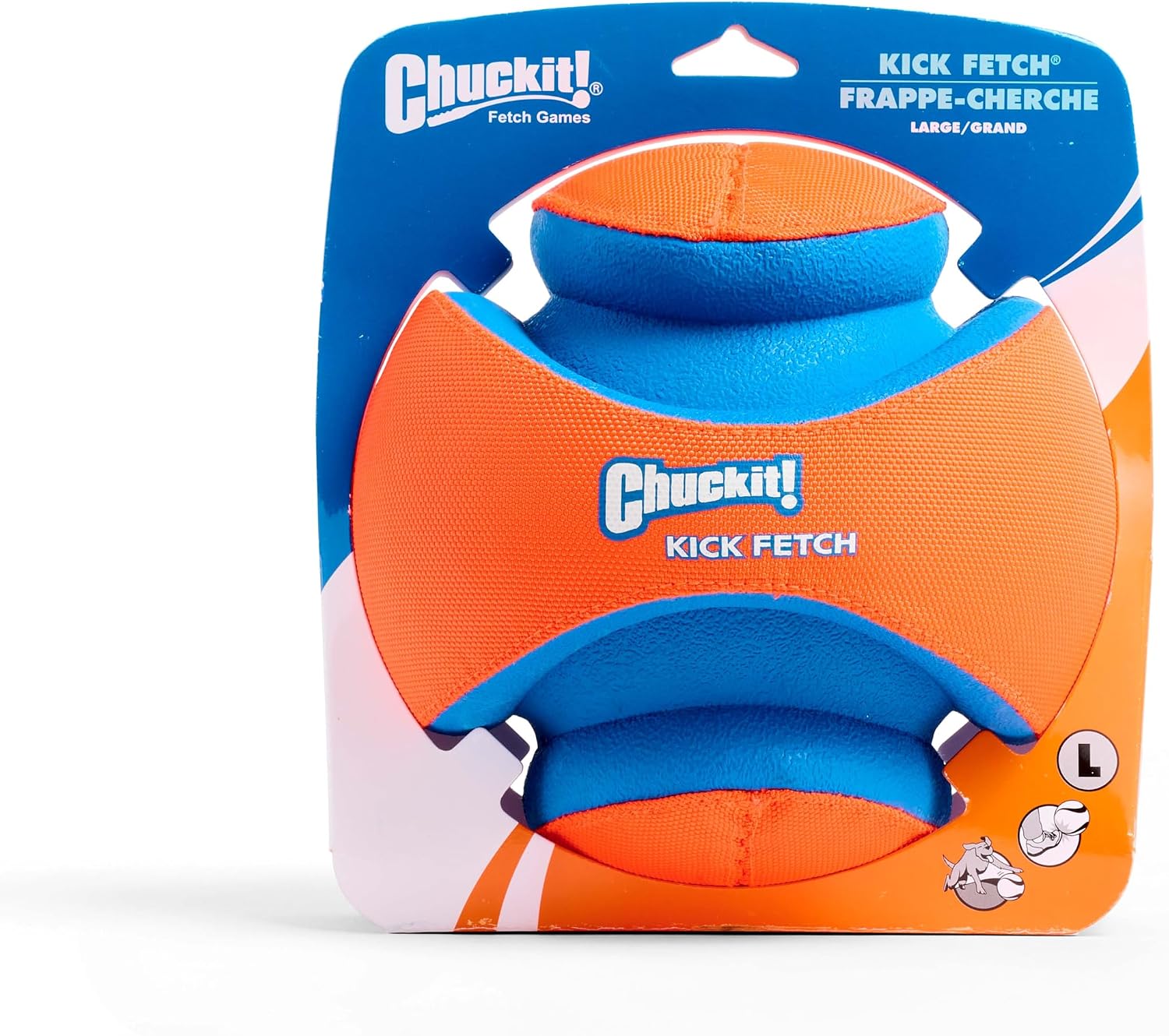Chuckit! Kick Fetch Ball Dog Toy, Floats in Water, Large 8 Inch Diameter | Durable rubber and foam build, interactive play design, great for pool or lake sessions, built for big breed dogs each day