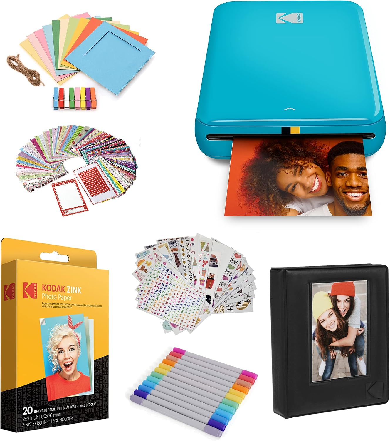 KODAK Step Instant Smartphone Photo Printer, Portable Mini Color Wireless Mobile Printer, Zink 2x3” (5.1x7.5 cm) Sticky-Back Photos