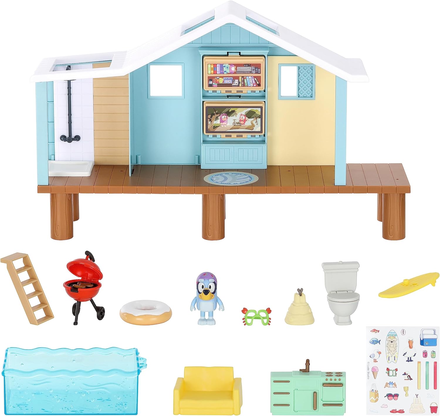 Bluey Toy House Mega Bundle, Family Home & BBQ Playhouse, Ages 3-5