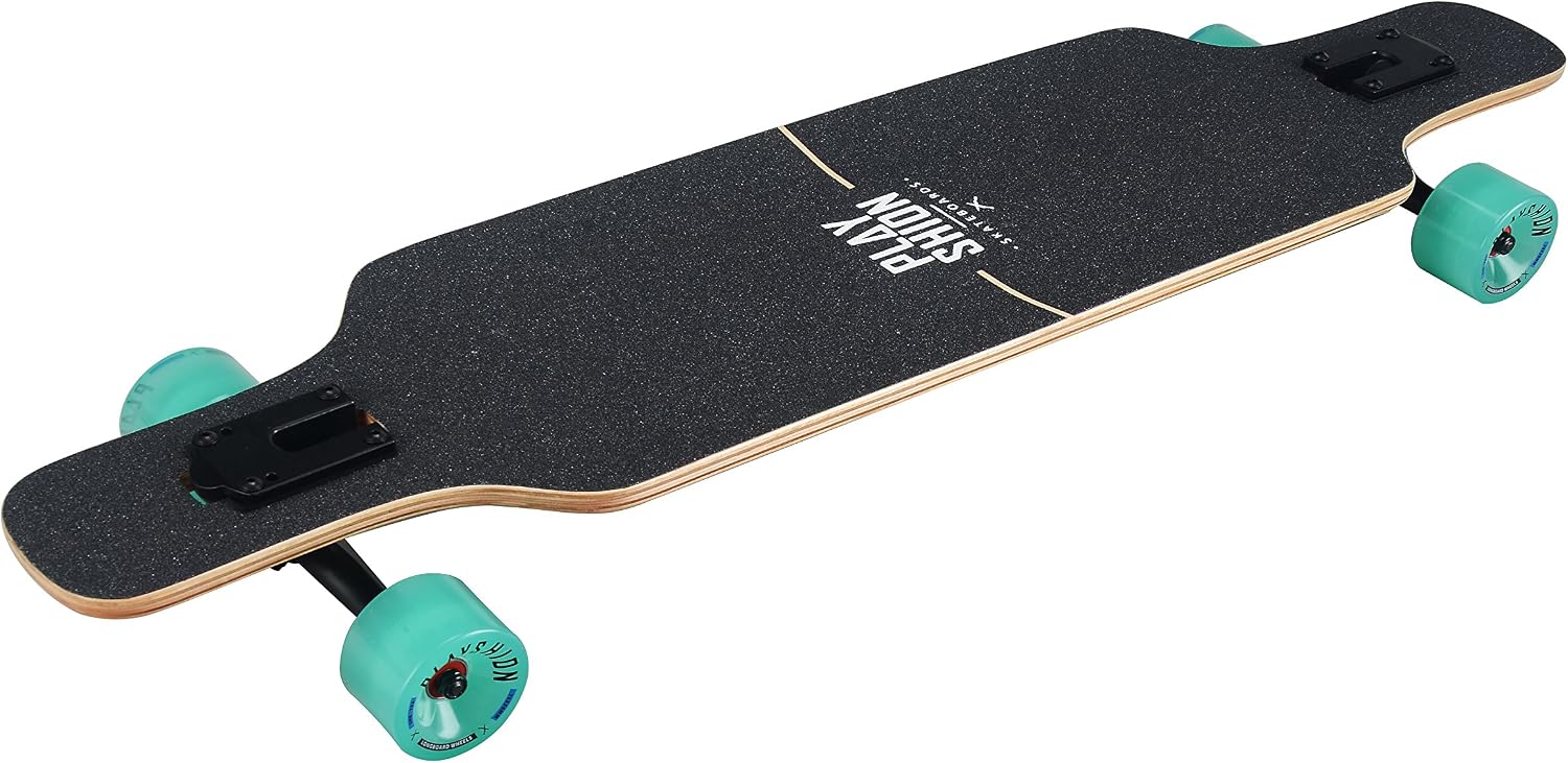 Playshion 39 Inch Drop Through Longboard Skateboard for Beginners